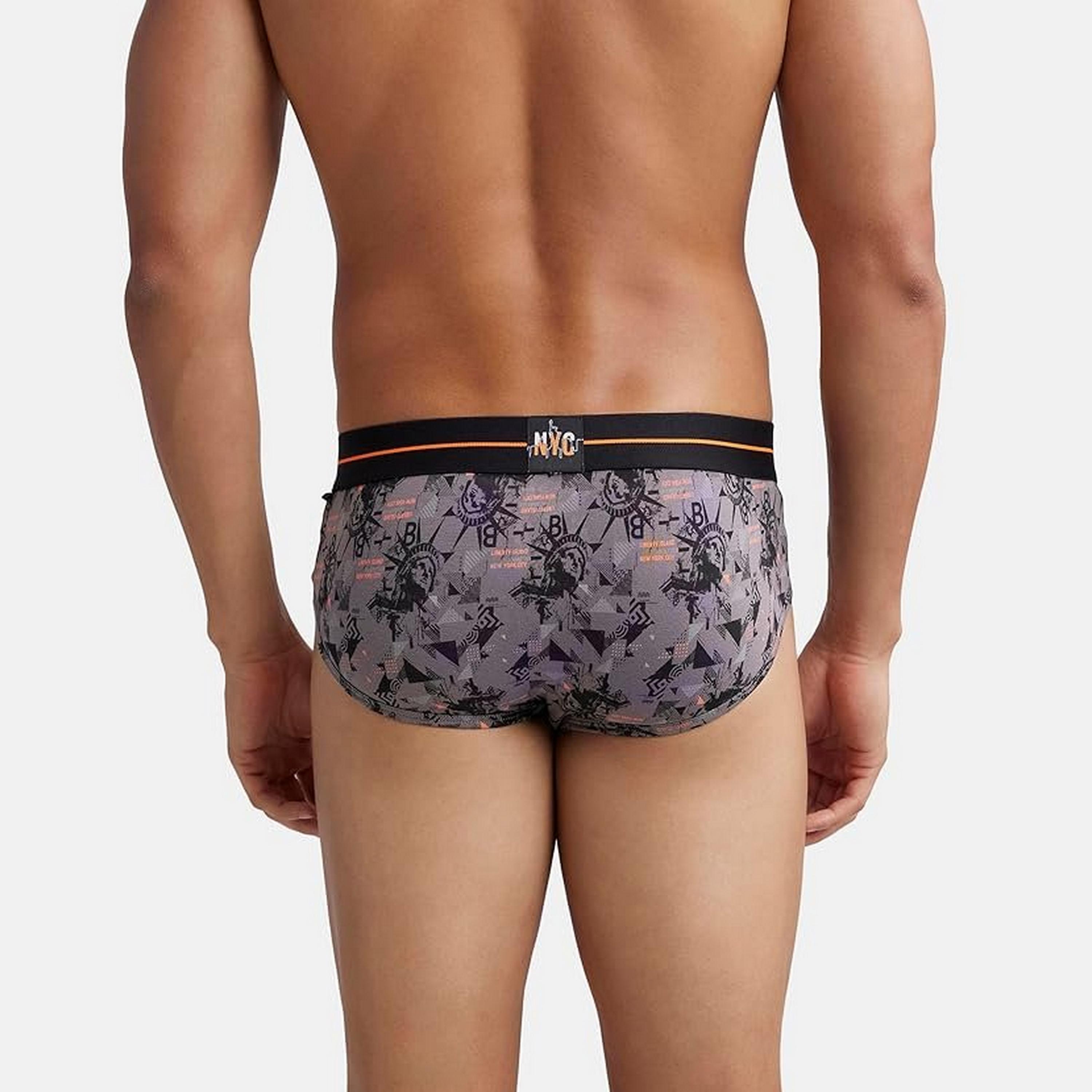 Jockey Assorted Brand Print Waistband Men's Briefs-men-clothing-innerwear-underwear-image-4