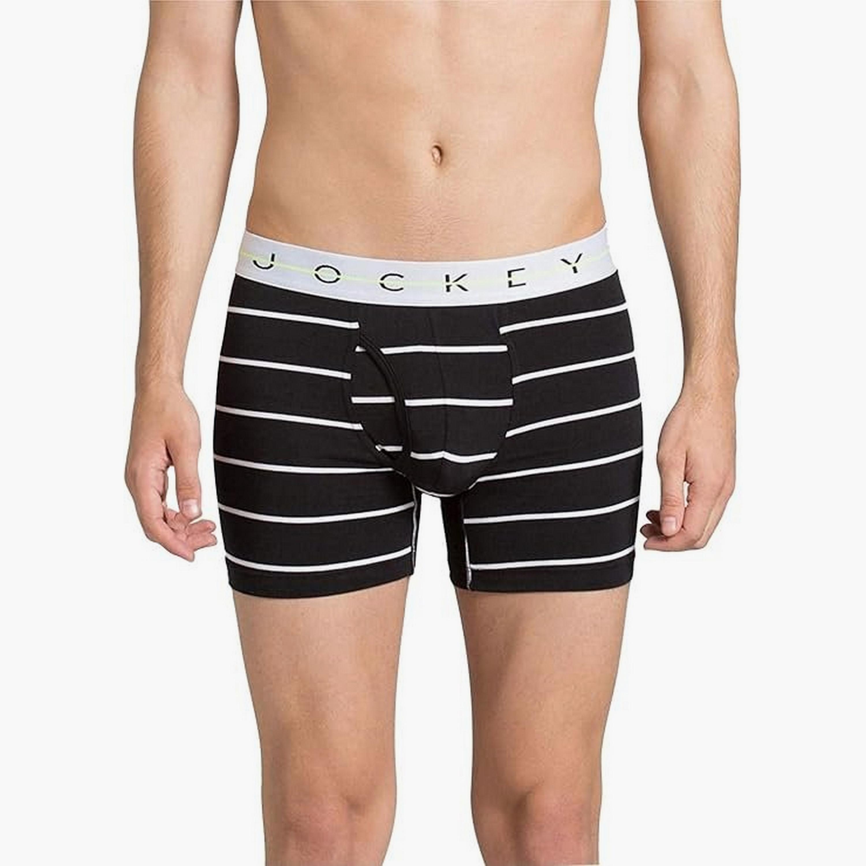 Jockey Assorted Brand Print Waistband Men's Boxer Briefs-men-clothing-innerwear-underwear-image-2