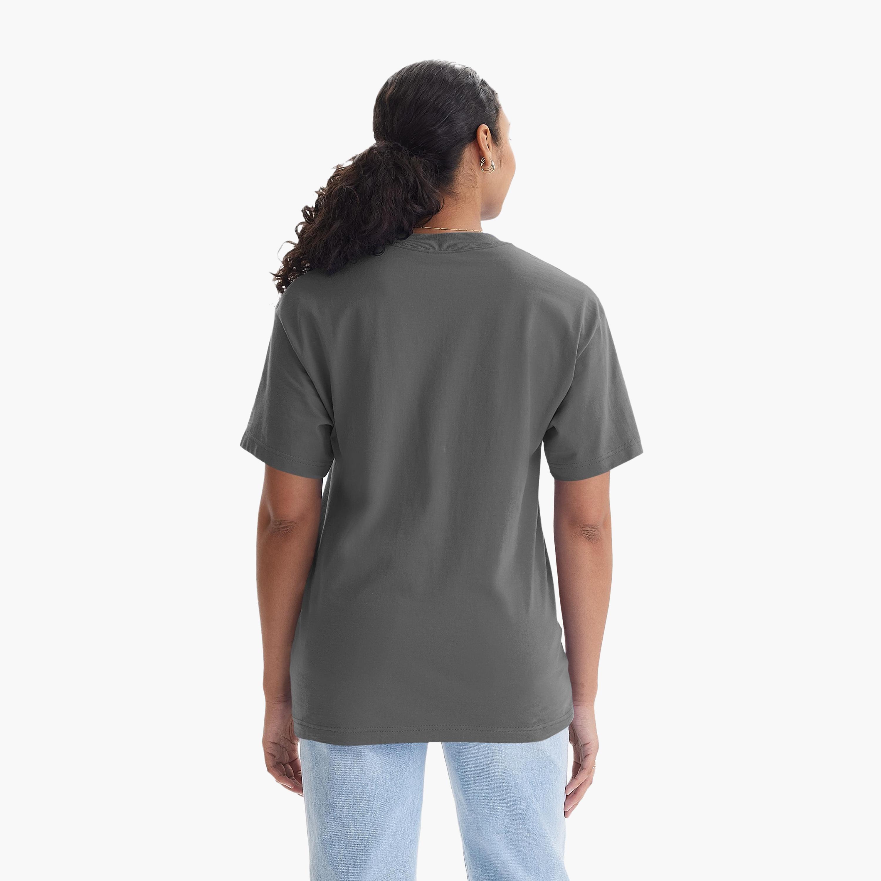 تيشيرت نسائي سادة بياقة مستديرة وأكمام قصيرة من هانيس-women-clothing-tshirts-image-8