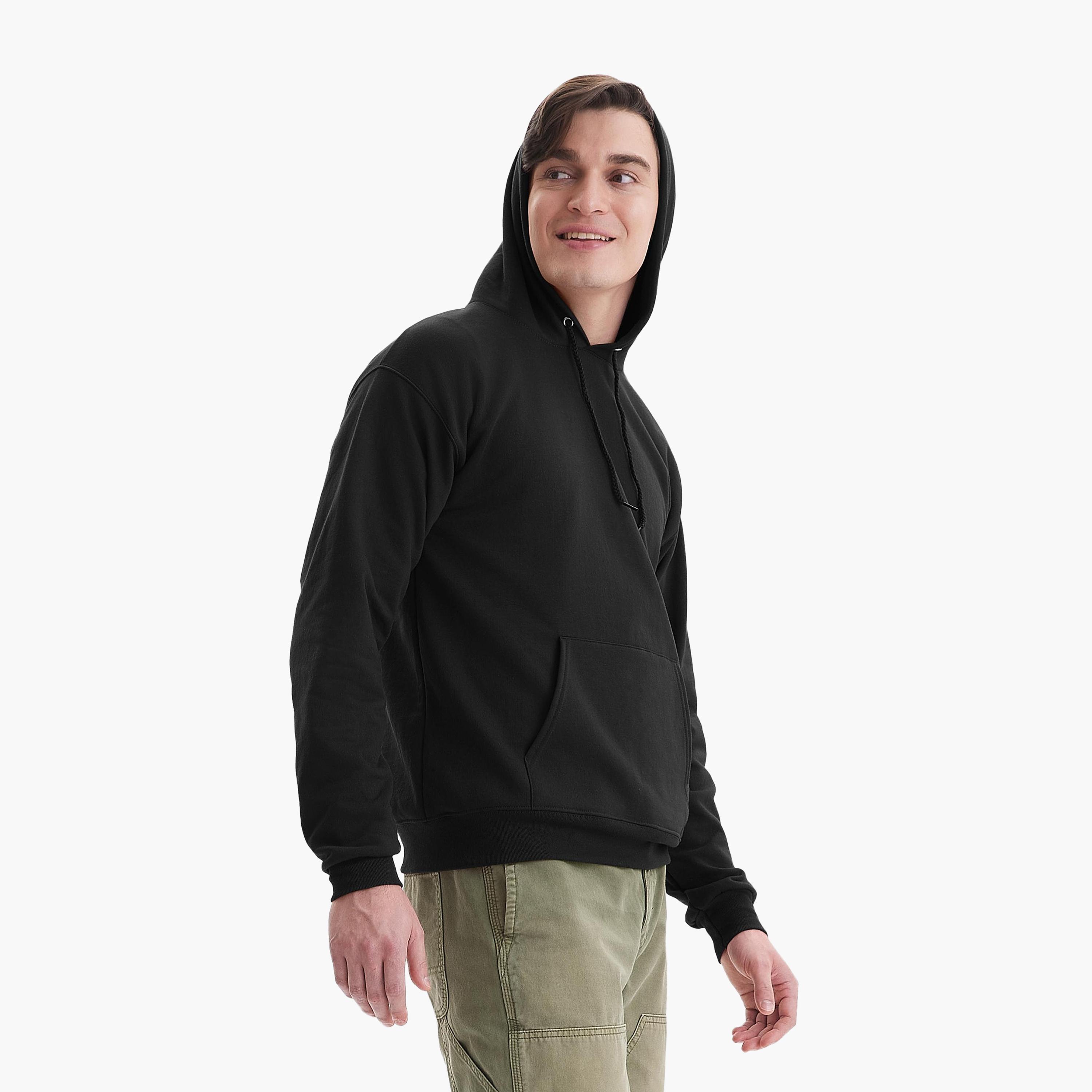 هودي رجالي سادة بياقة بغطاء للرأس وأكمام طويلة من هانيس-men-winterwear-hoodiesandsweatshirts-image-2