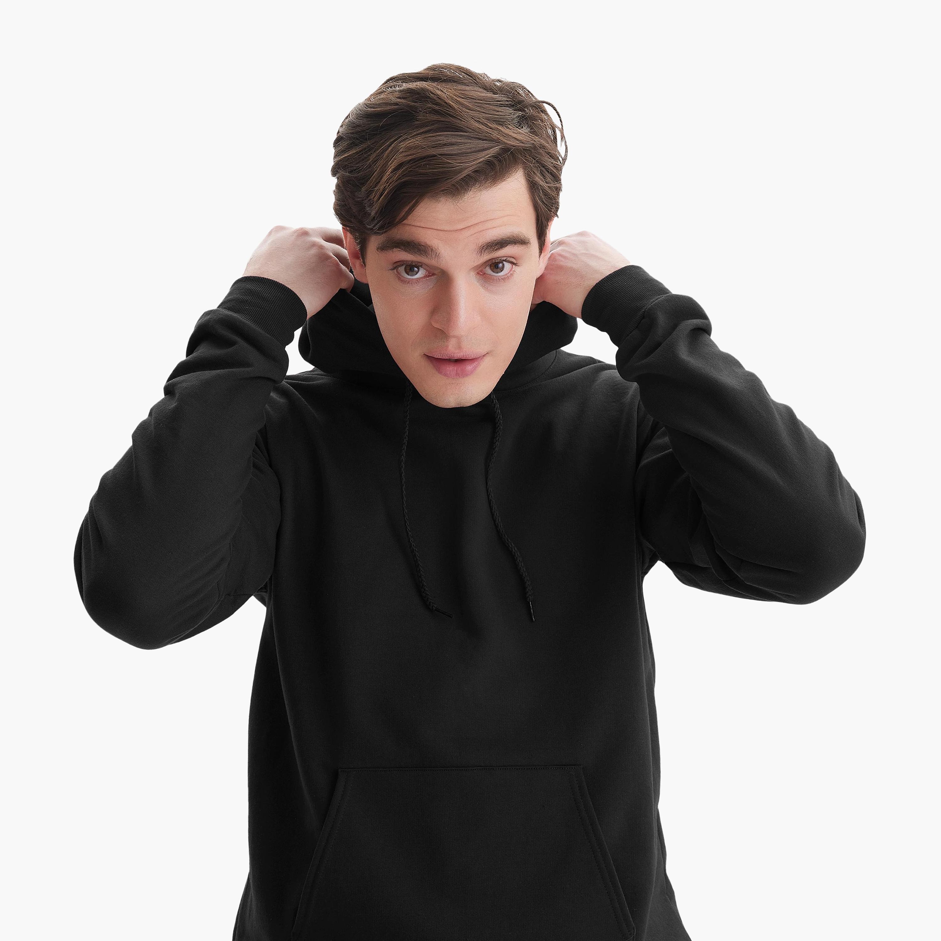 هودي رجالي سادة بياقة بغطاء للرأس وأكمام طويلة من هانيس-men-winterwear-hoodiesandsweatshirts-image-3
