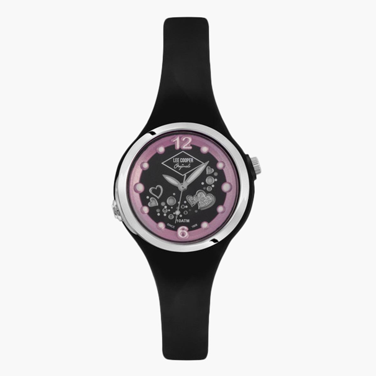 ساعة تناظرية رقميّة بقرص أسود للنساء من لي كوبر أوريجينالز ORG05200.351-women-watchesandjewellery-watches-image-1