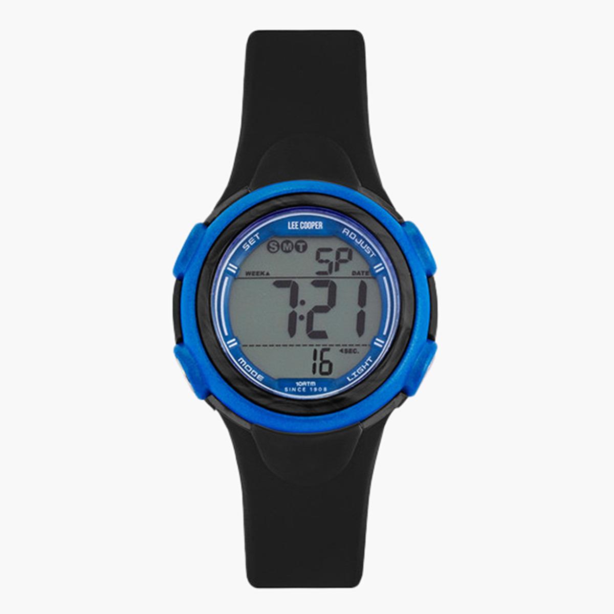 ساعة تناظرية رقميّة بقرص رمادي للجنسين من لي كوبر أوريجينالز - ORG05201.621-men-watchesandjewellery-watches-image-1