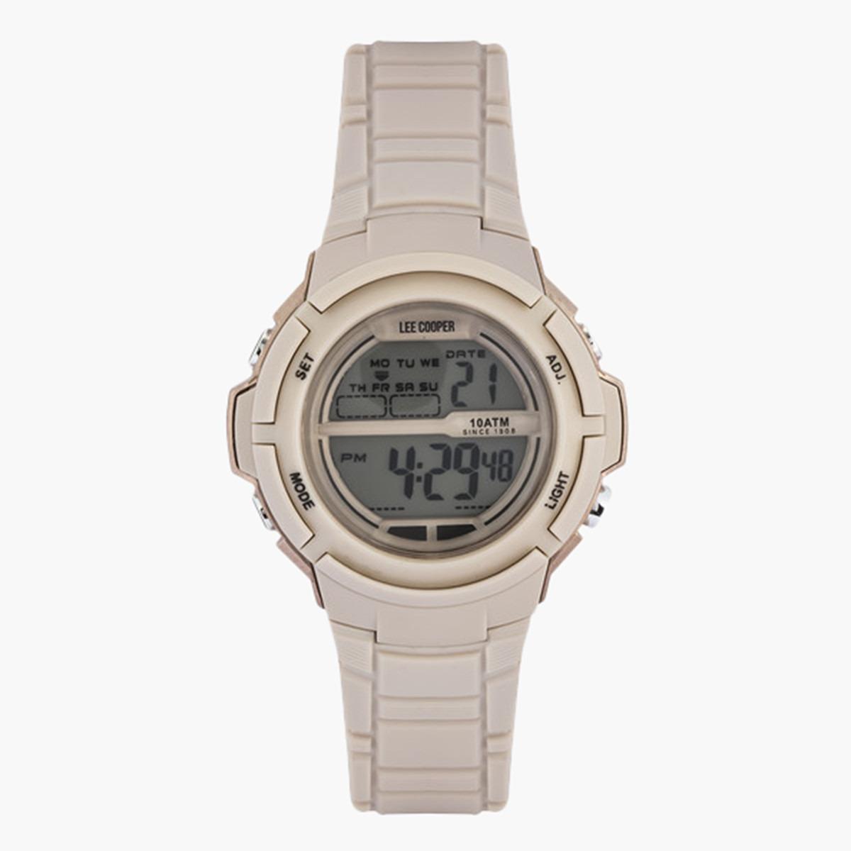 ساعة رقميّة بقرص رمادي للنساء من لي كوبر أوريجينالز - ORG05202.427-women-watchesandjewellery-watches-image-1