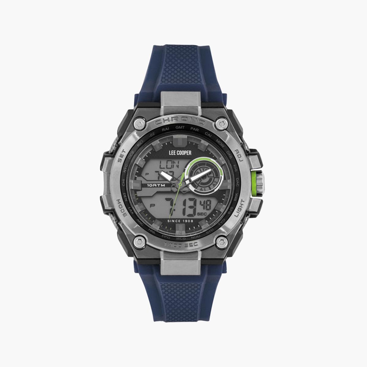 ساعة تناظرية رقميّة بقرص أسود للرجال من لي كوبر أوريجينالز ORG05404.029-men-watchesandjewellery-watches-image-1