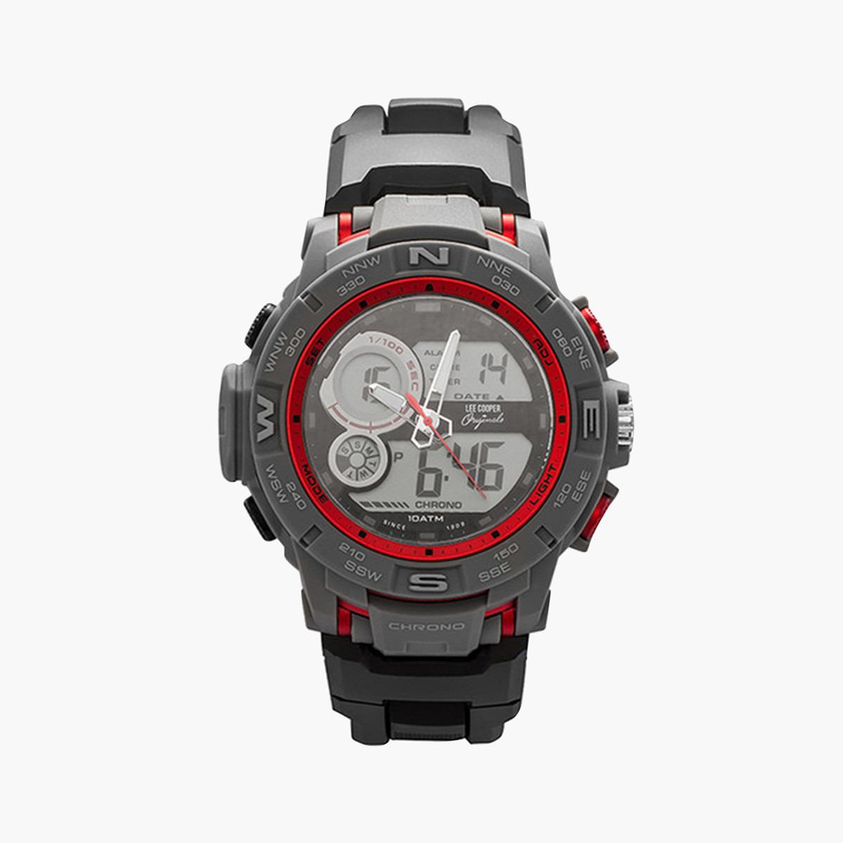 ساعة تناظرية رقميّة بقرص أسود للرجال من لي كوبر أوريجينالز ORG05405.621-men-watchesandjewellery-watches-image-1