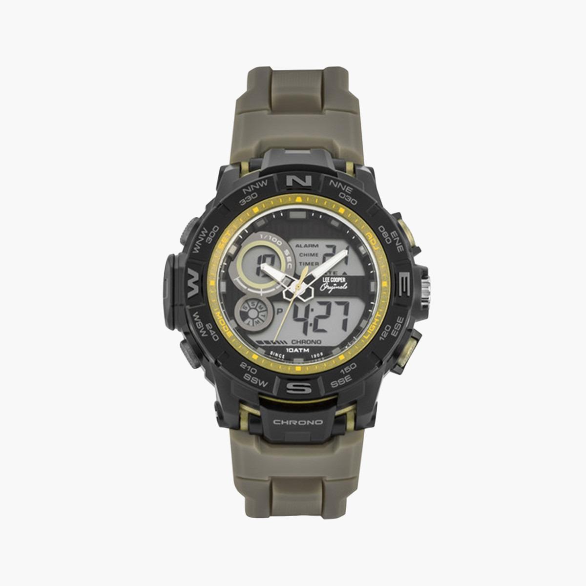 ساعة تناظرية رقميّة بقرص أسود للرجال من لي كوبر أوريجينالز ORG05405.625-men-watchesandjewellery-watches-image-1