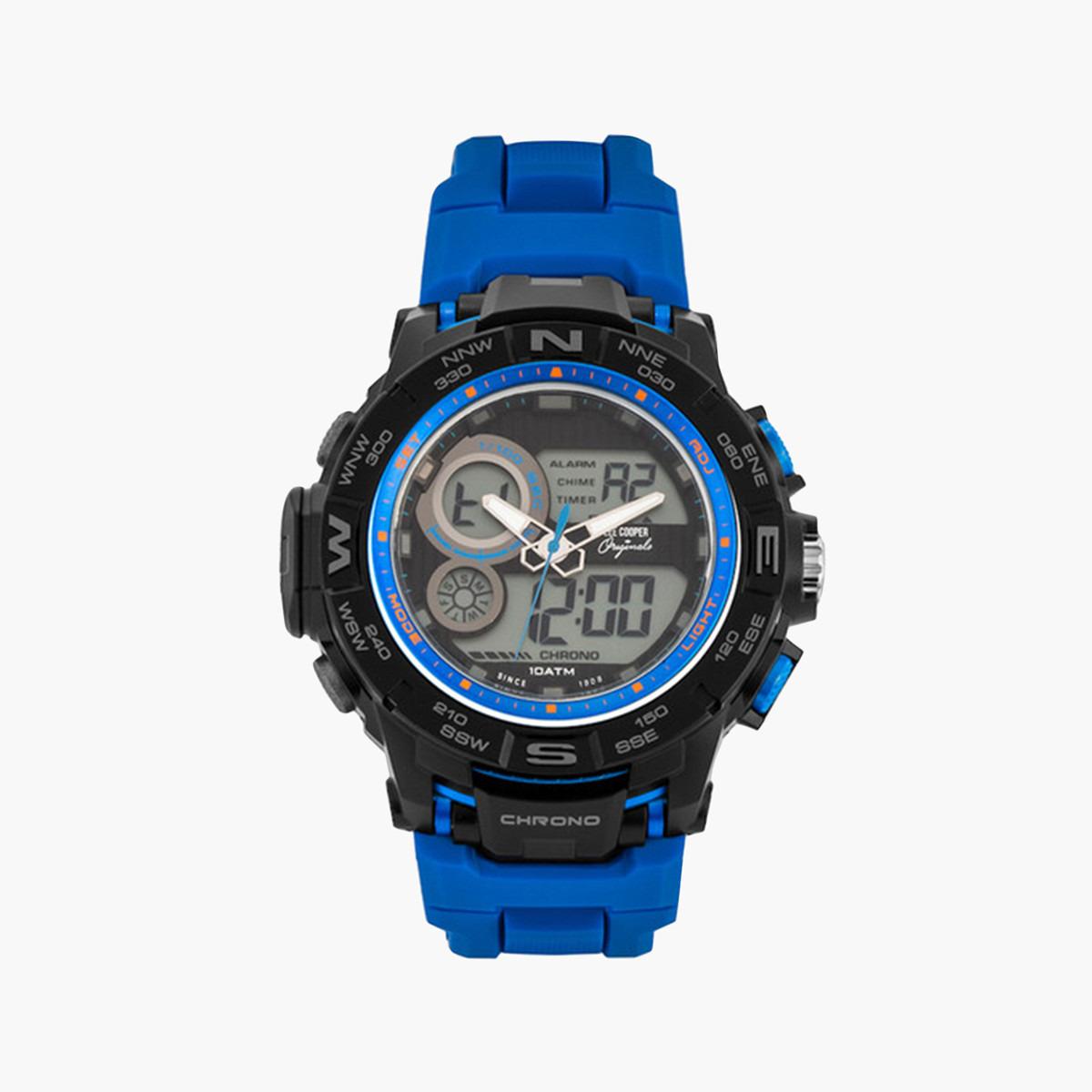 ساعة تناظرية رقميّة بقرص أسود للرجال من لي كوبر أوريجينالز ORG05405.629-men-watchesandjewellery-watches-image-1