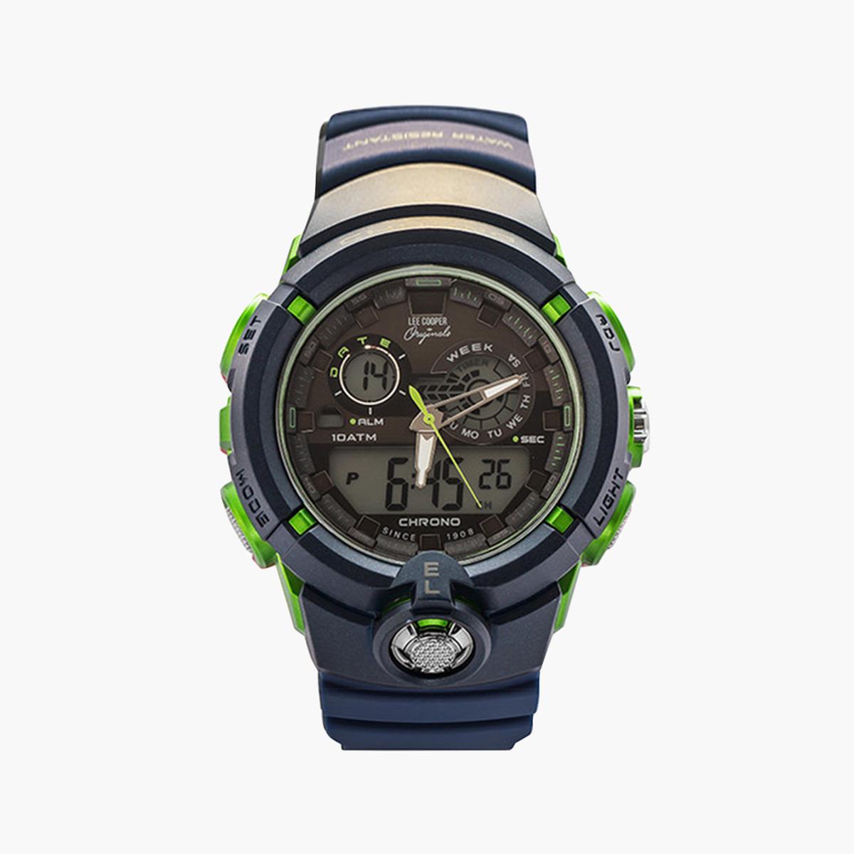 ساعة تناظرية رقميّة بقرص أسود للرجال من لي كوبر أوريجينالز ORG05406.929-men-watchesandjewellery-watches-image-1