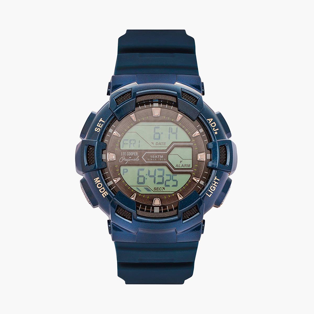 ساعة رقميّة بقرص رمادي للرجال من لي كوبر أوريجينالز - ORG05600.929-men-watchesandjewellery-watches-image-1