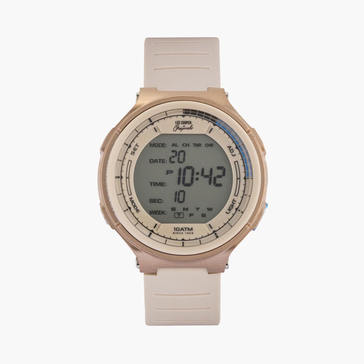 ساعة تناظرية رقميّة بقرص رمادي للجنسين من لي كوبر أوريجينالز - ORG05603.427-men-watchesandjewellery-watches-image-1