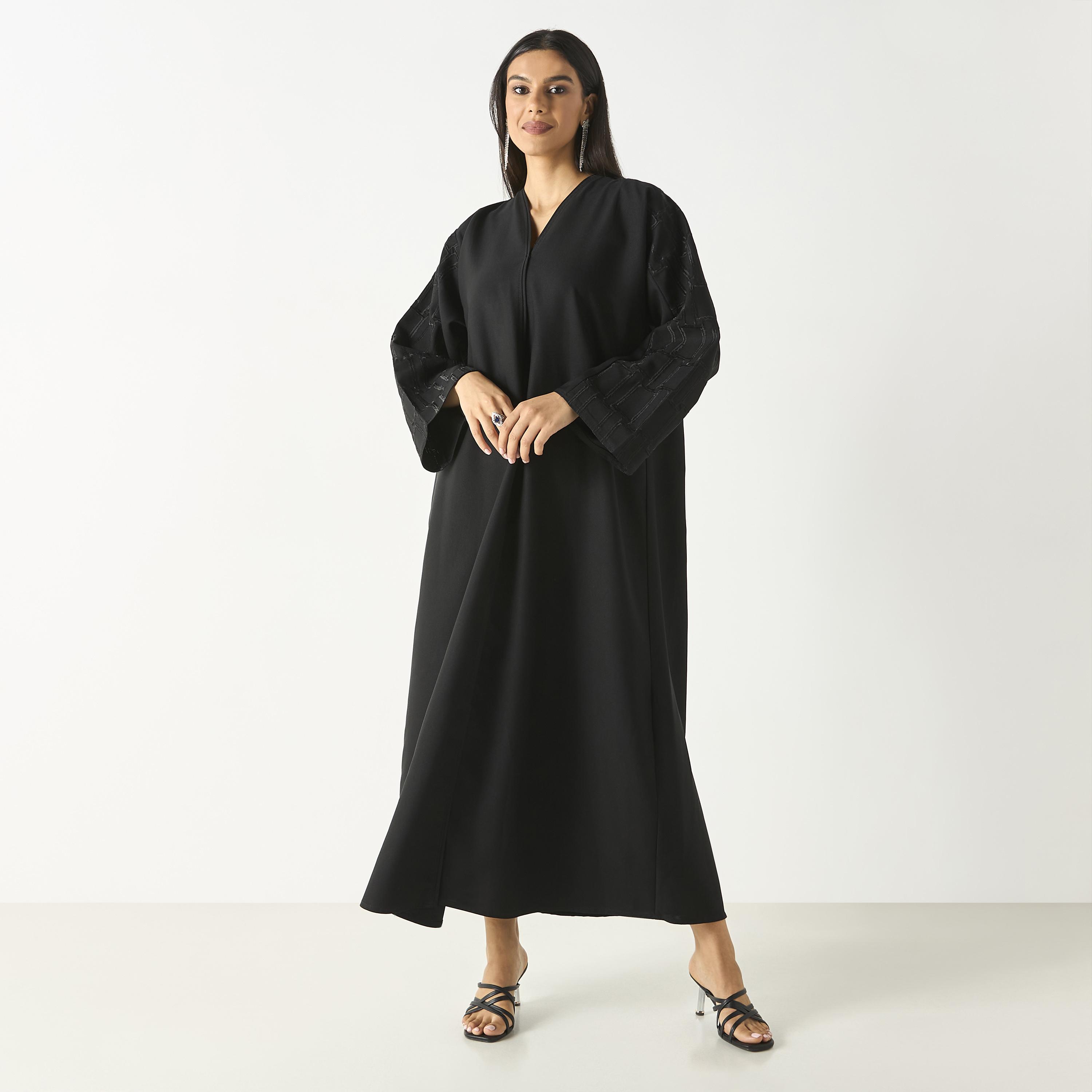 Hadiyath Al Madinah Embroidered Abaya-women-arabicclothing-abayas-image-1