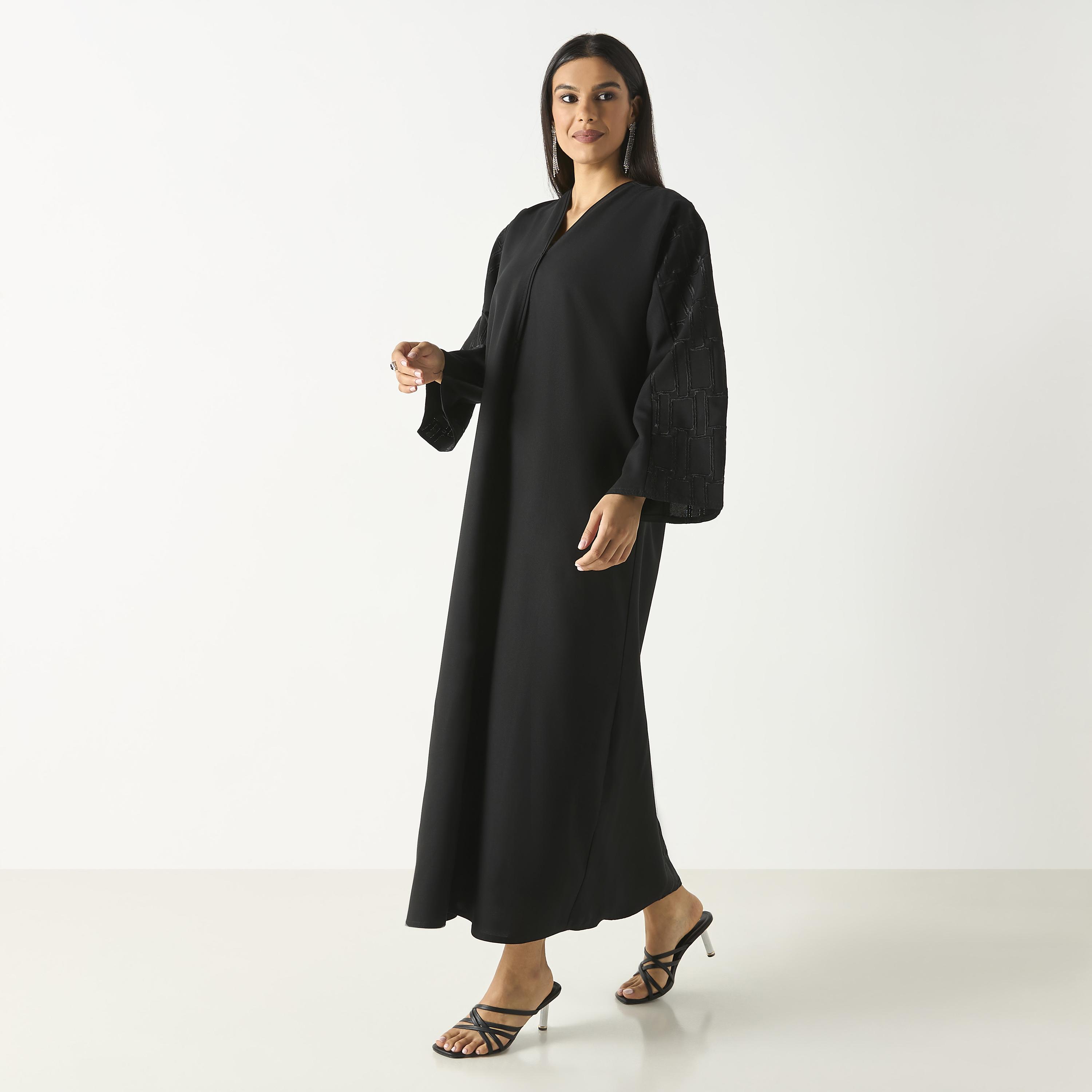 Hadiyath Al Madinah Embroidered Abaya-women-arabicclothing-abayas-image-4