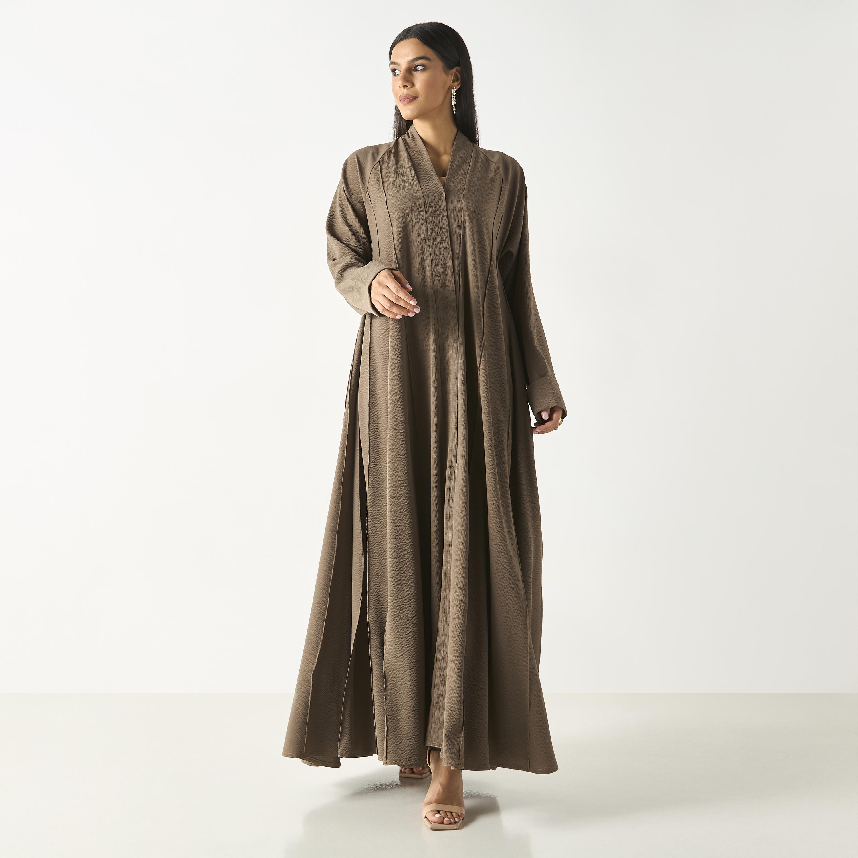 Hadiyath Al Madinah Textured Abaya-women-arabicclothing-abayas-image-1