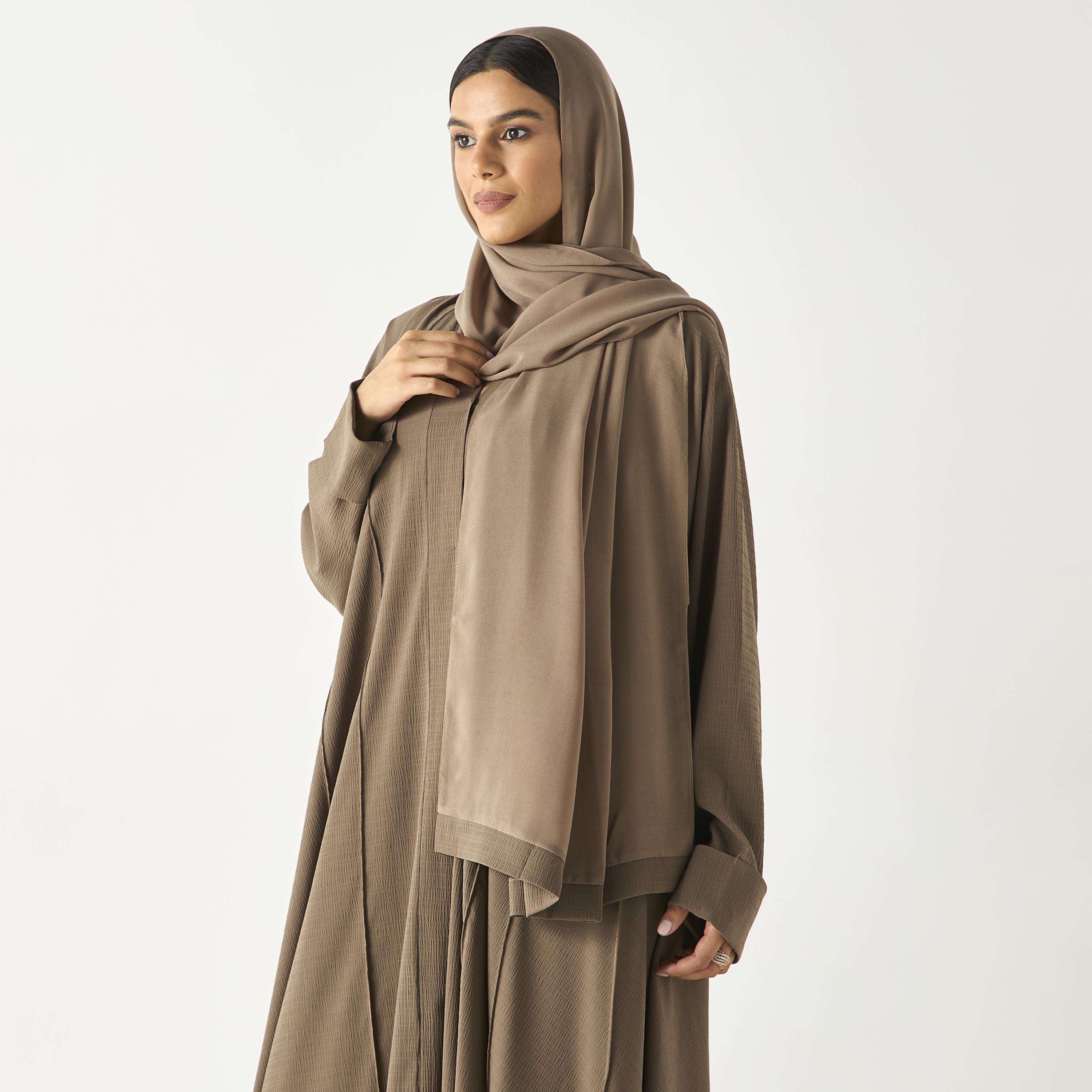 Hadiyath Al Madinah Textured Abaya-women-arabicclothing-abayas-image-2