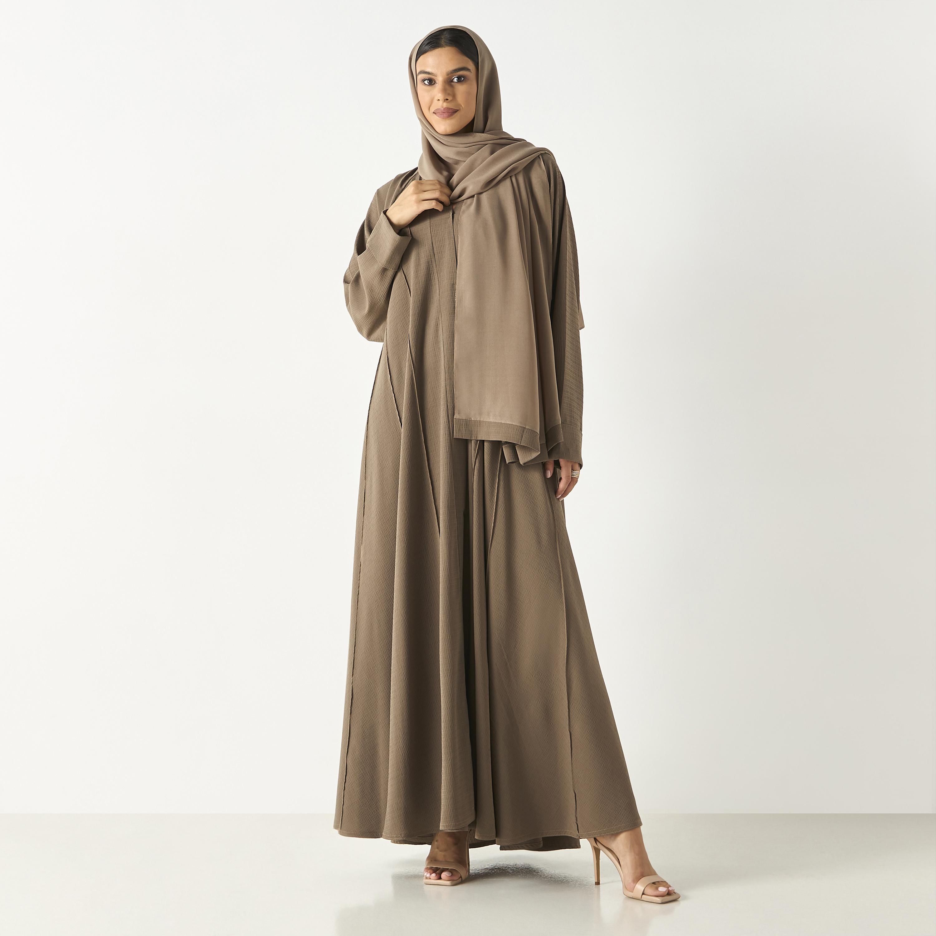 Hadiyath Al Madinah Textured Abaya-women-arabicclothing-abayas-image-4