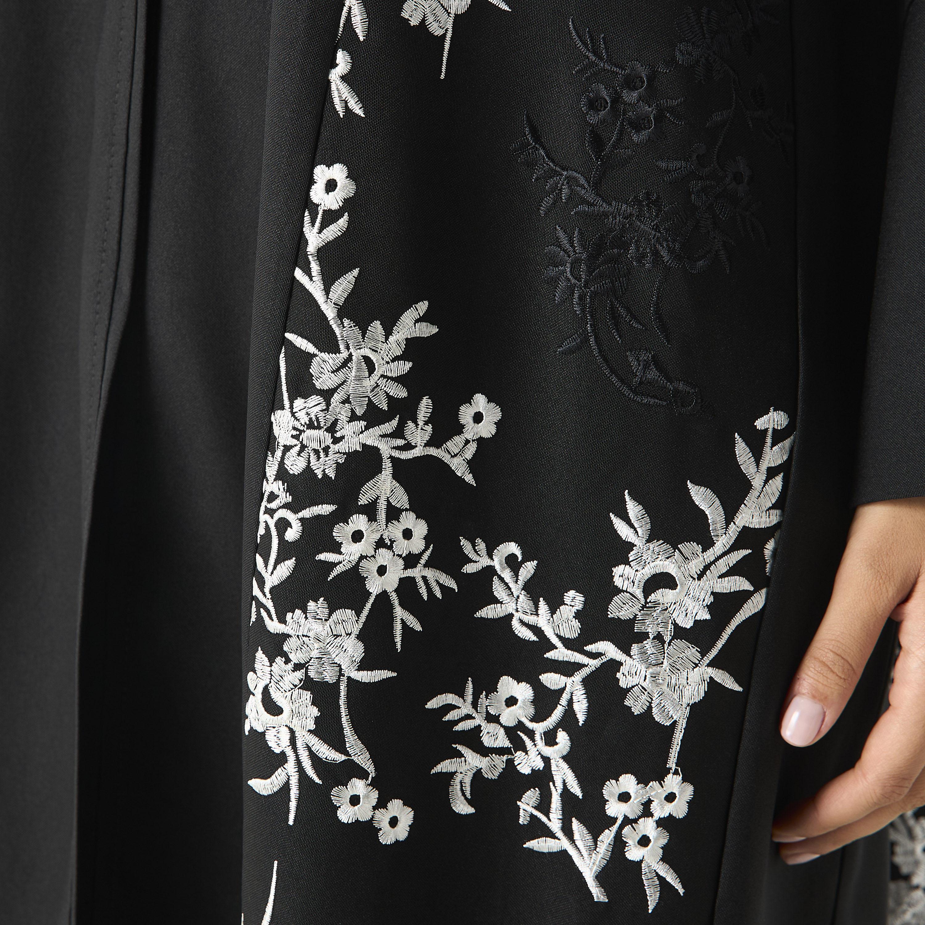 Hadiyath Al Madinah Floral Embroidered Abaya with Hijab-women-arabicclothing-abayas-image-3