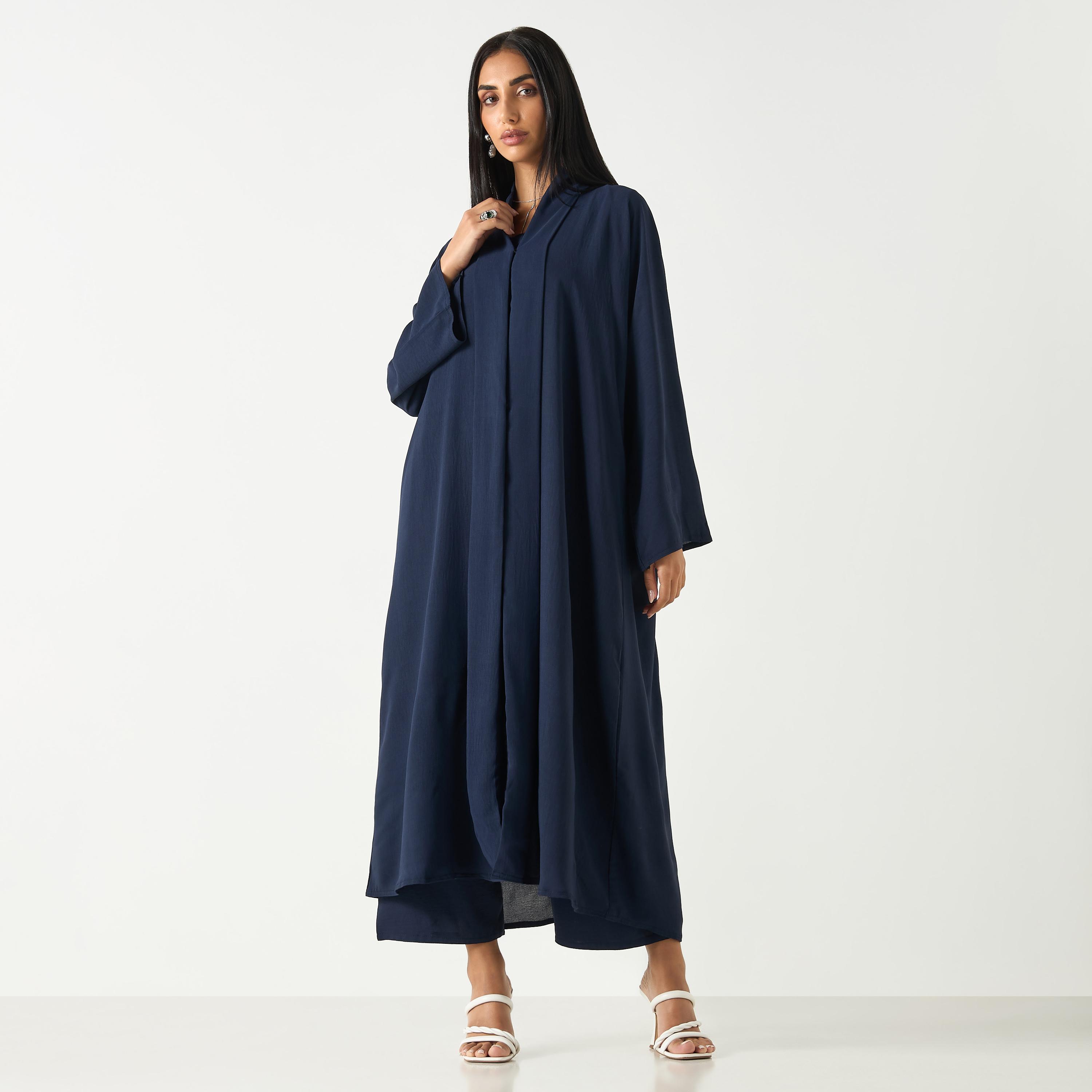 Hadiyath Al Madinah Solid Abaya-women-arabicclothing-abayas-image-1