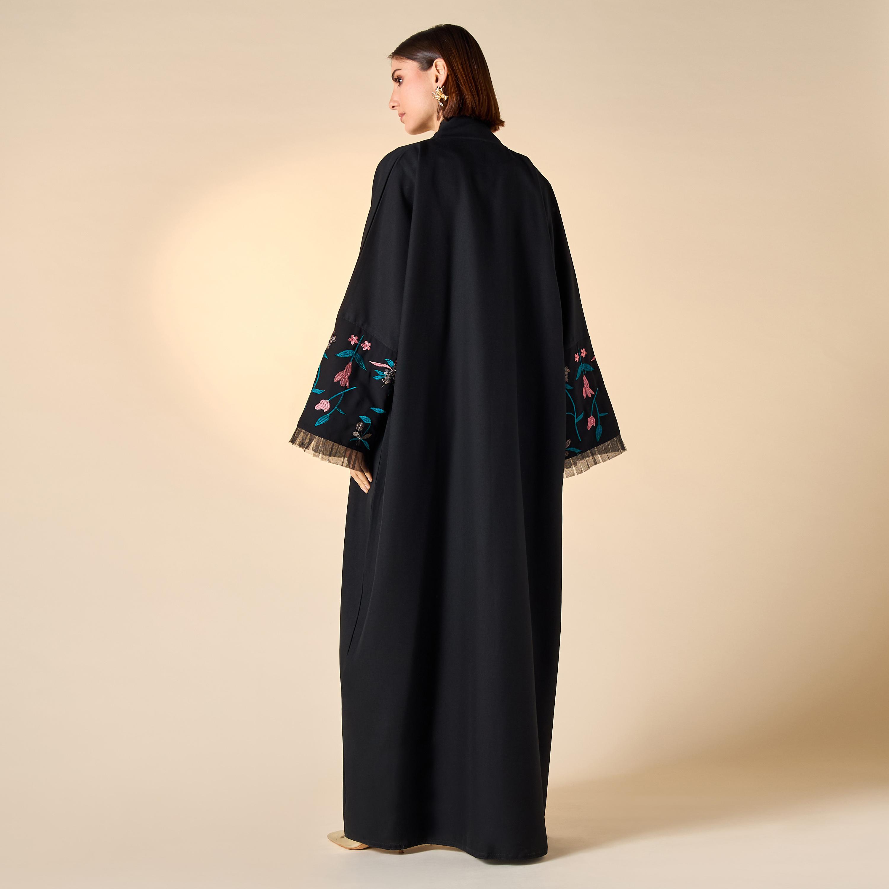 Hadiyath Al Madinah Embroidered Abaya-women-arabicclothing-abayas-image-2