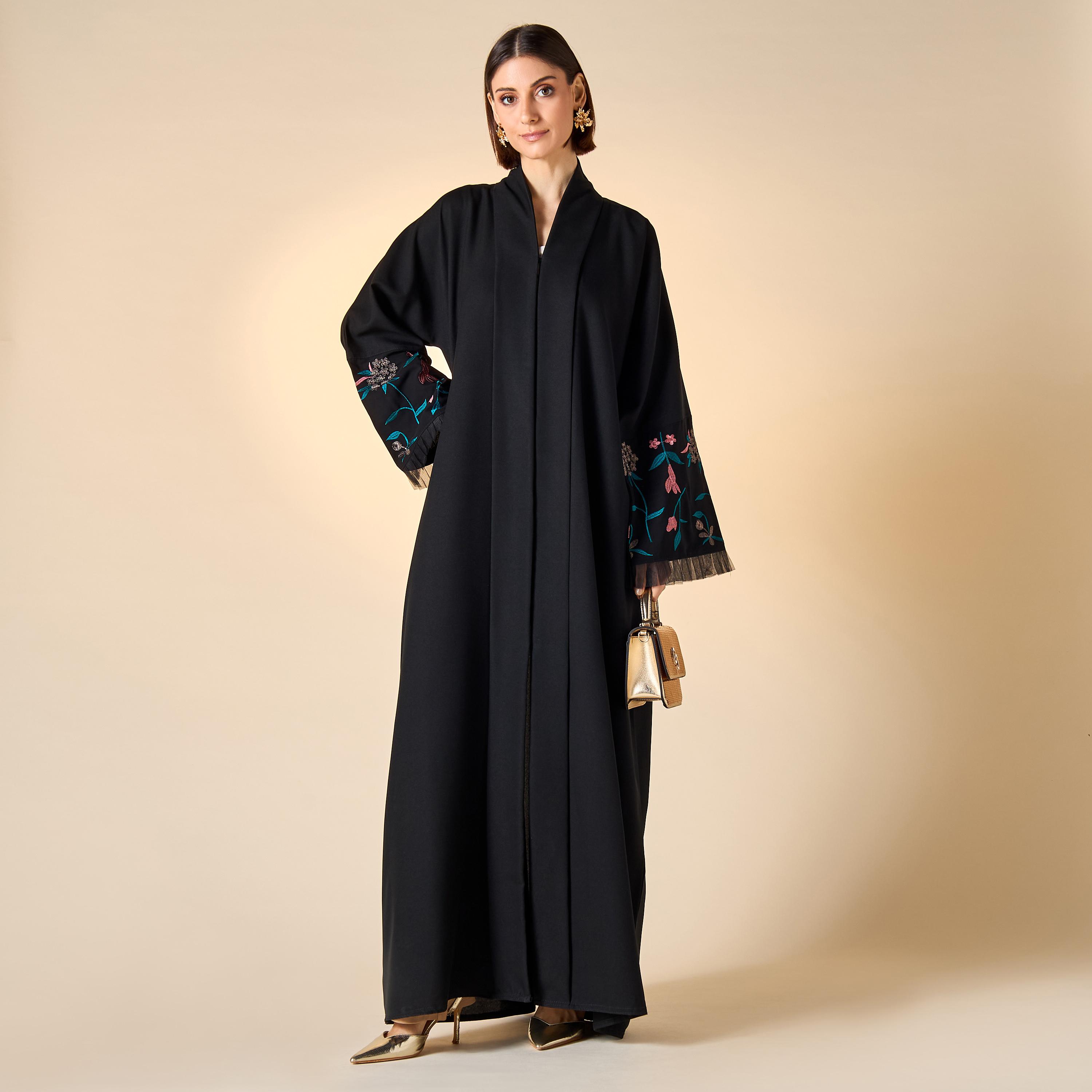 Hadiyath Al Madinah Embroidered Abaya-women-arabicclothing-abayas-image-3
