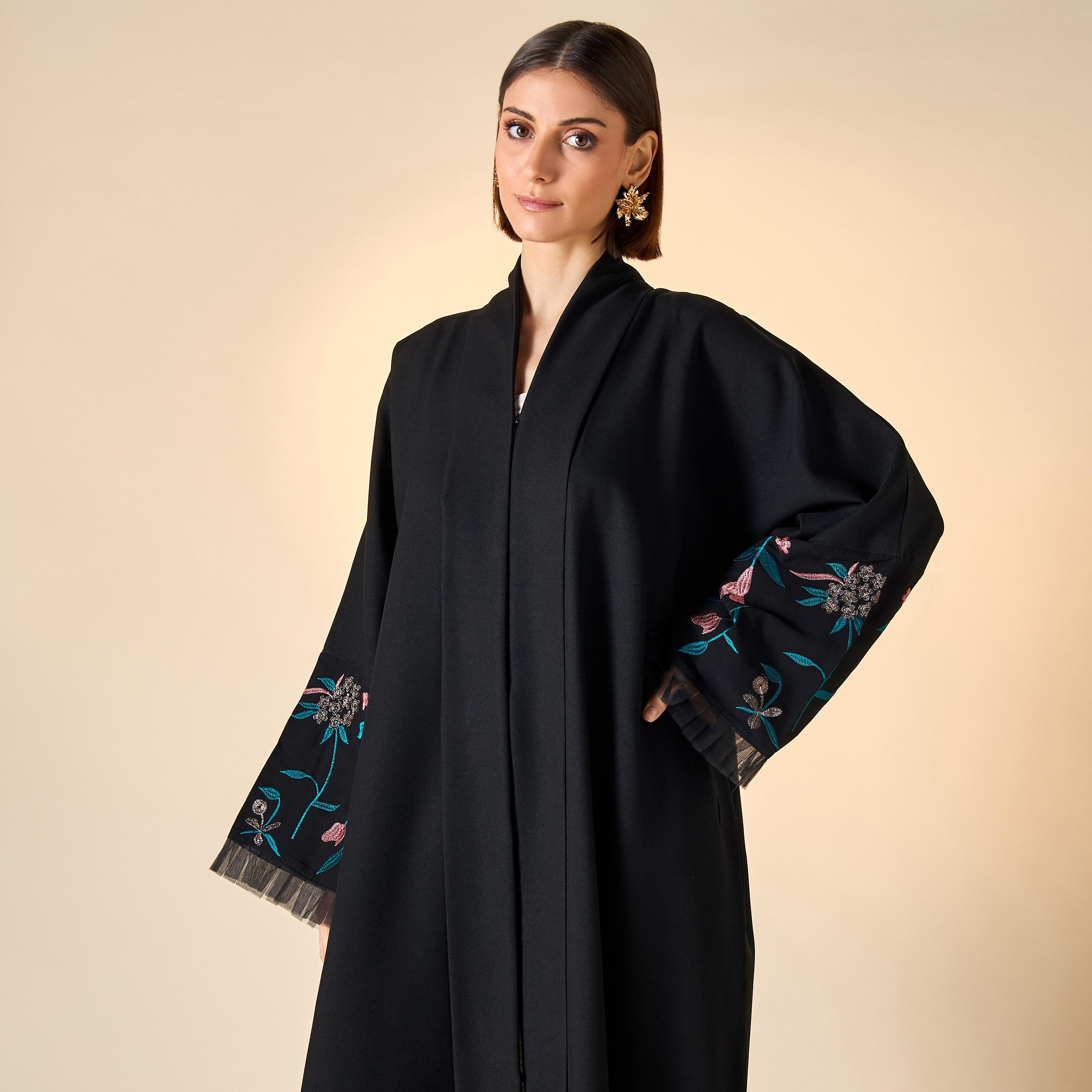 Hadiyath Al Madinah Embroidered Abaya-women-arabicclothing-abayas-image-4