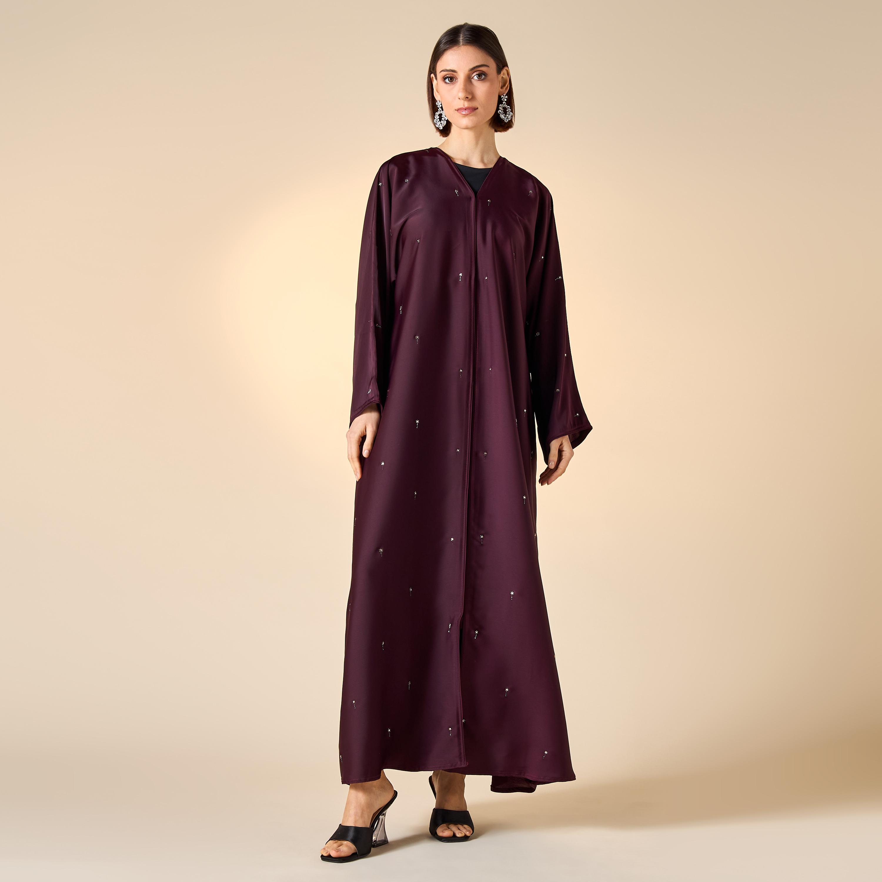 عباية بشت مطرّزة مع حجاب من هدية المدينة-women-arabicclothing-abayas-image-1