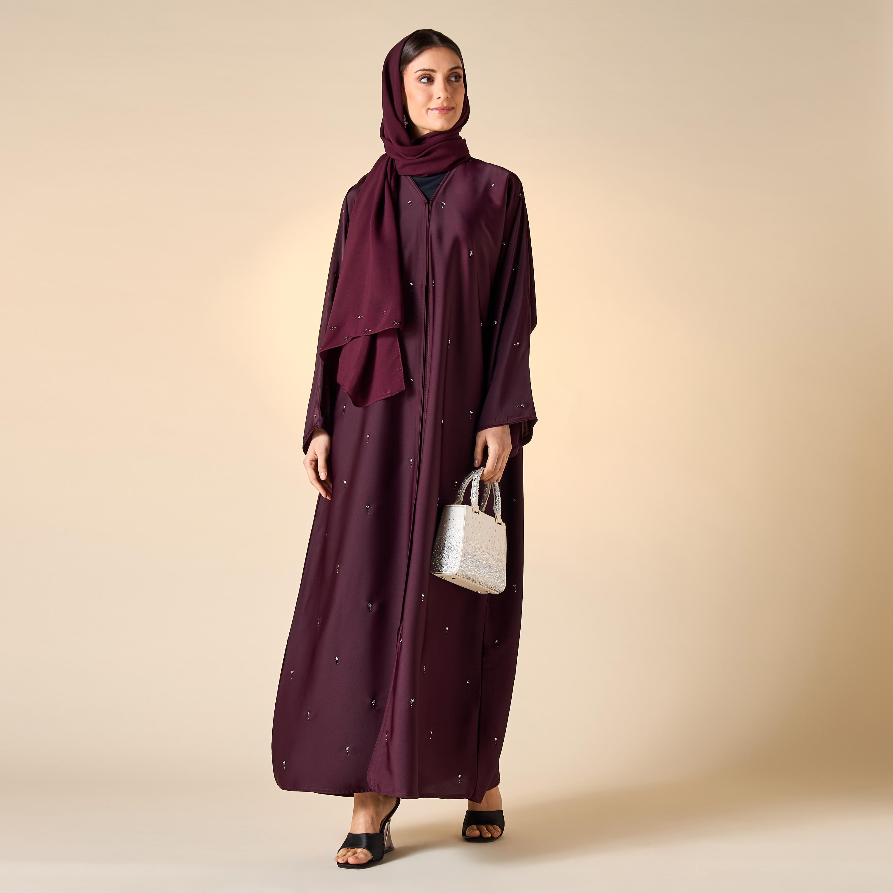 عباية بشت مطرّزة مع حجاب من هدية المدينة-women-arabicclothing-abayas-image-4