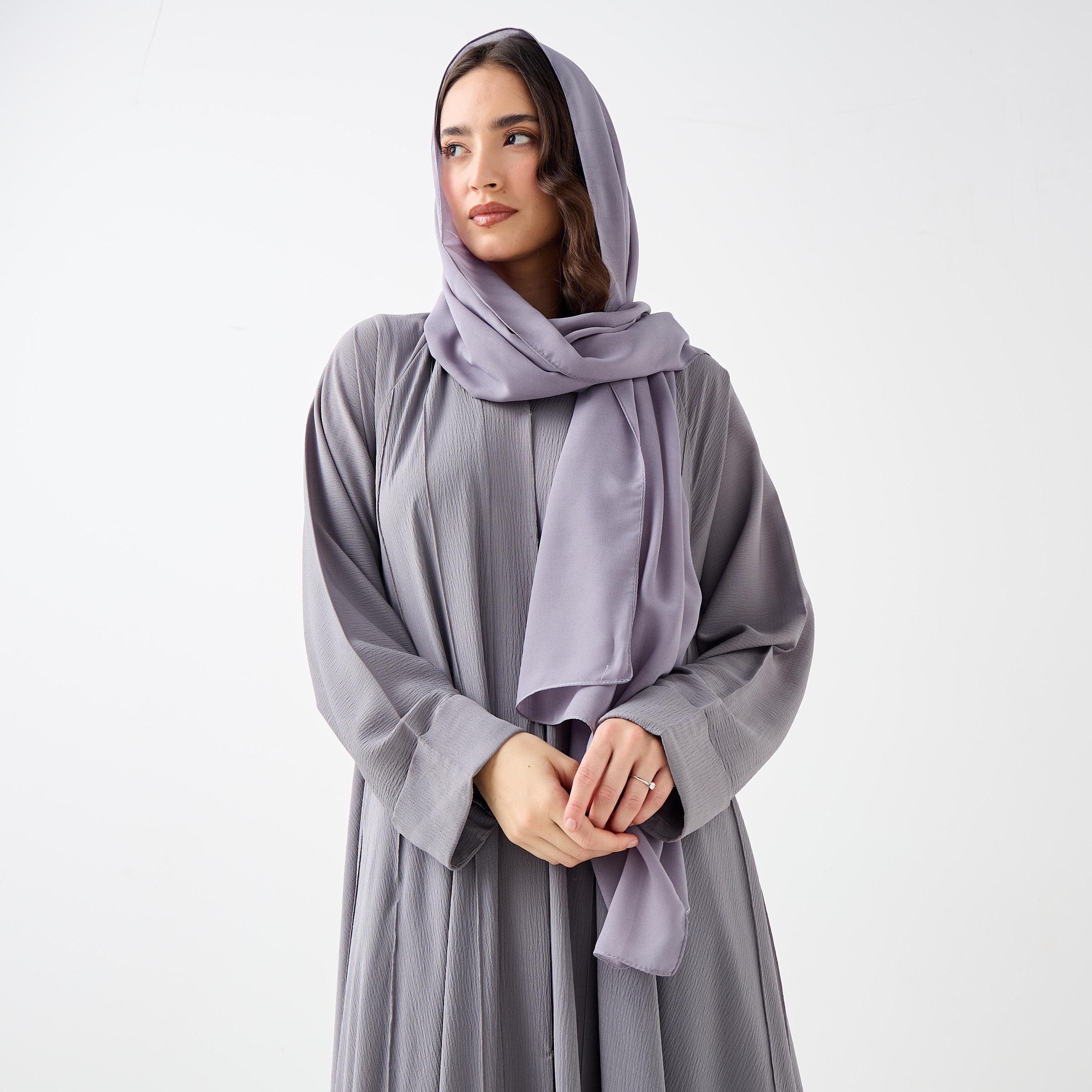 Hadiyath Al Madinah Textured Abaya-women-arabicclothing-abayas-image-2
