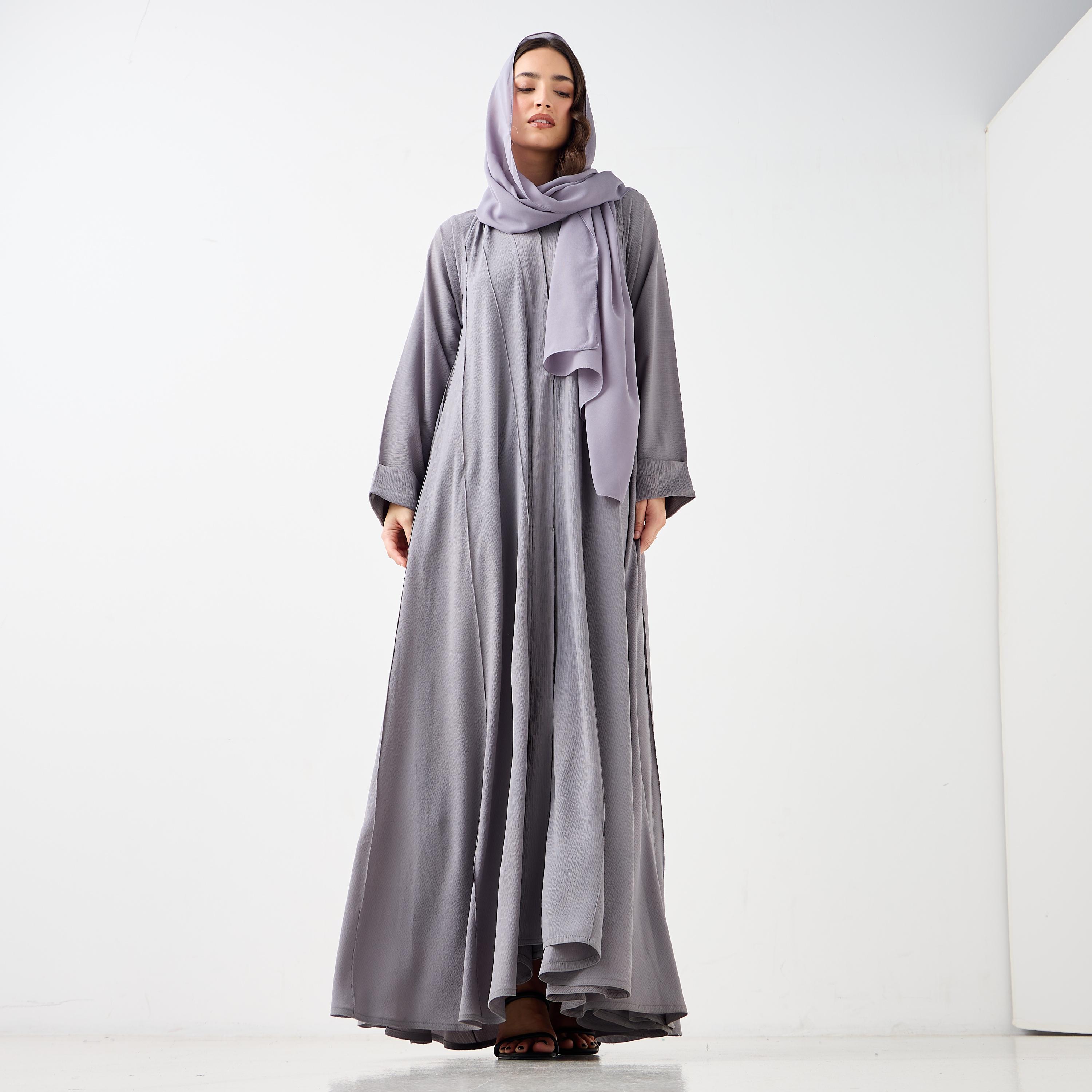 Hadiyath Al Madinah Textured Abaya-women-arabicclothing-abayas-image-4