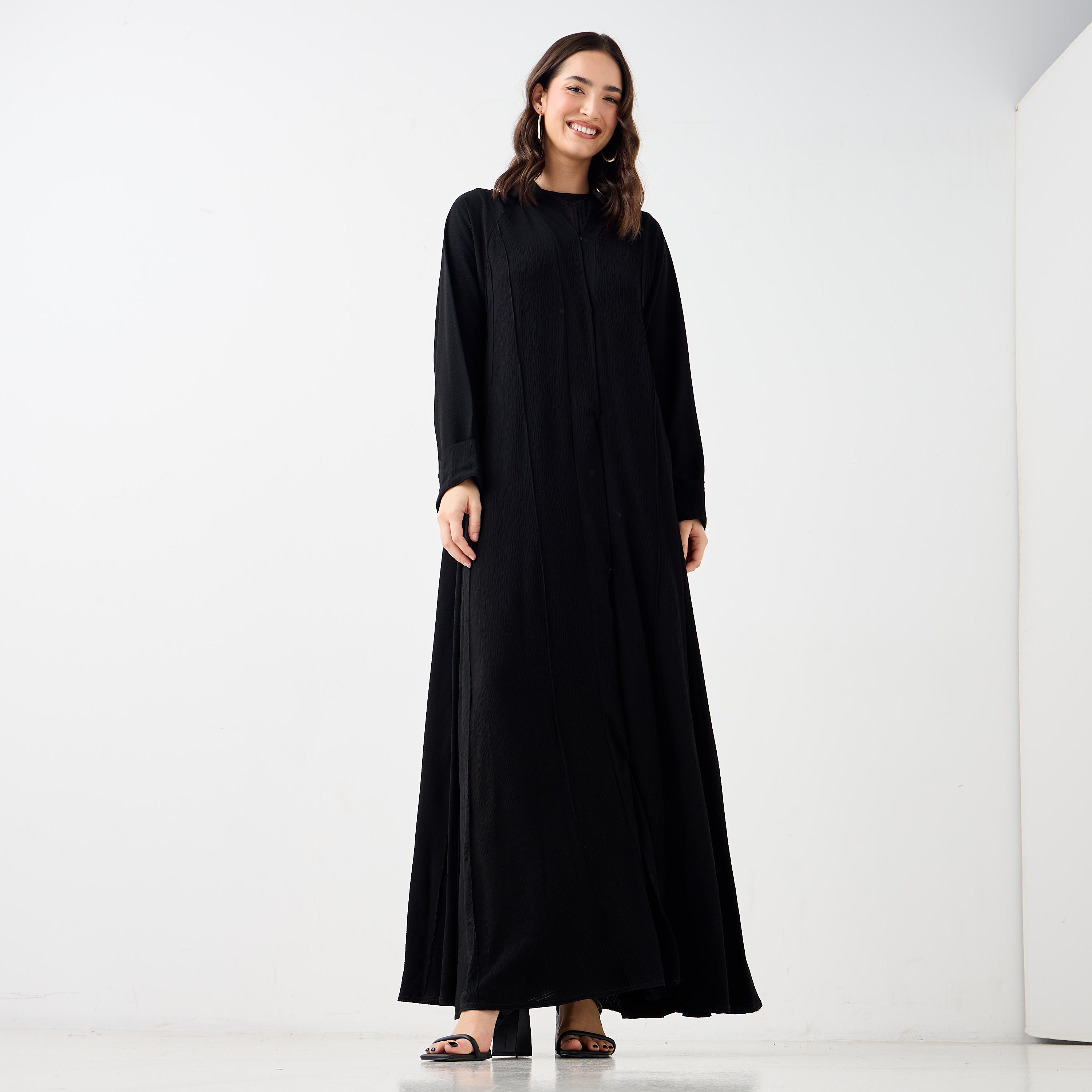 Hadiyath Al Madinah Textured Abaya-women-arabicclothing-abayas-image-2