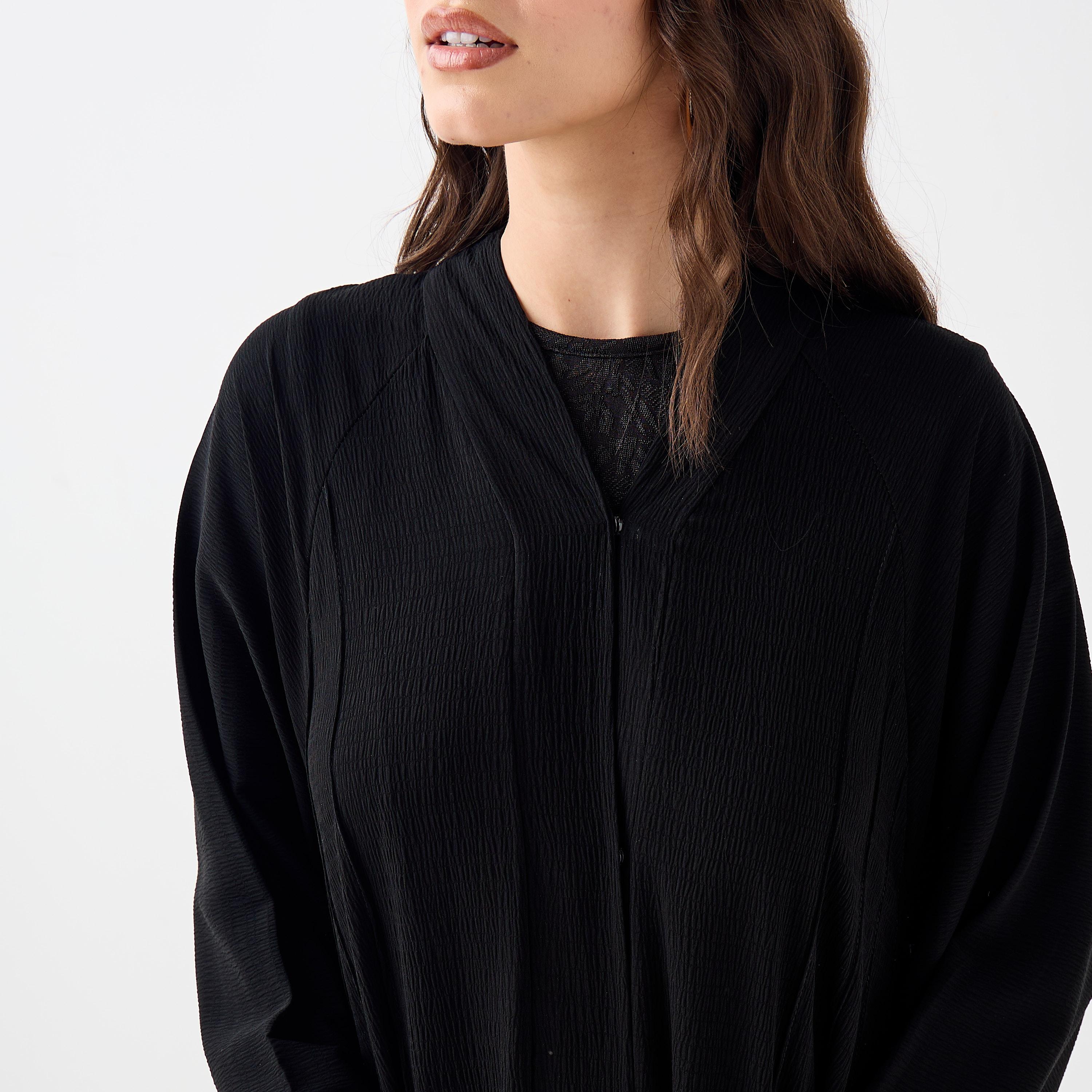 Hadiyath Al Madinah Textured Abaya-women-arabicclothing-abayas-image-4