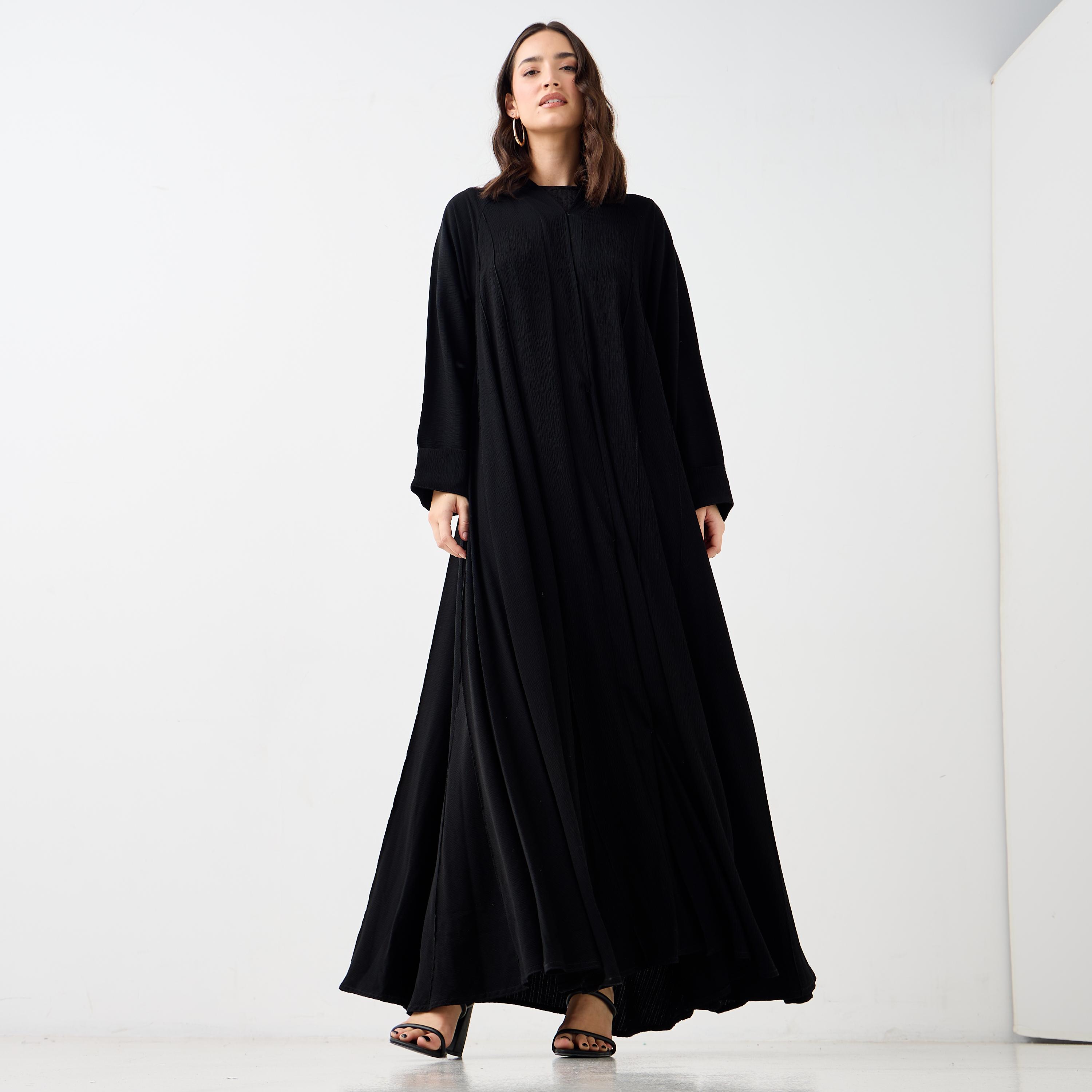 Hadiyath Al Madinah Textured Abaya-women-arabicclothing-abayas-image-7