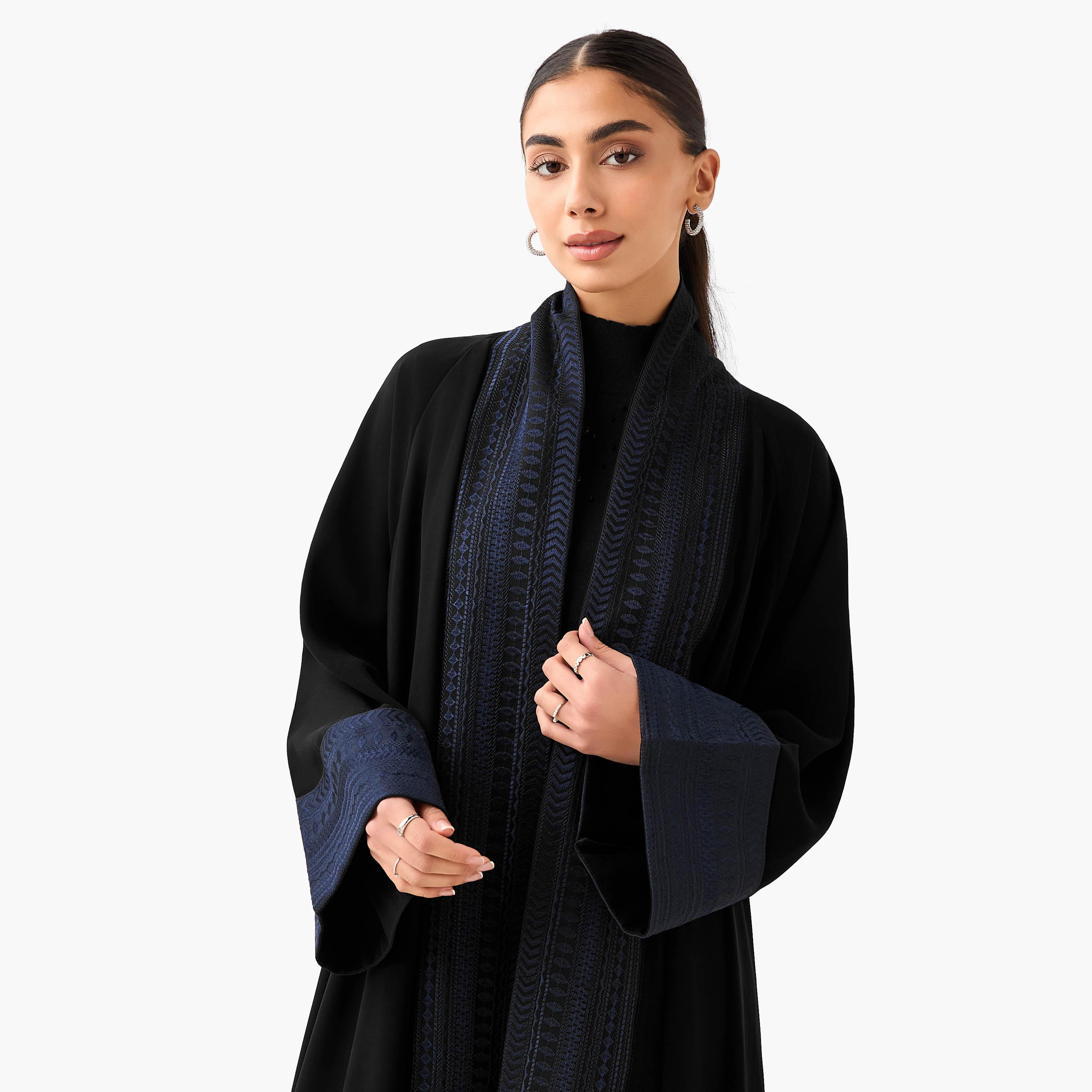 Hadiyath Al Madinah Embroidered Abaya-women-arabicclothing-abayas-image-3