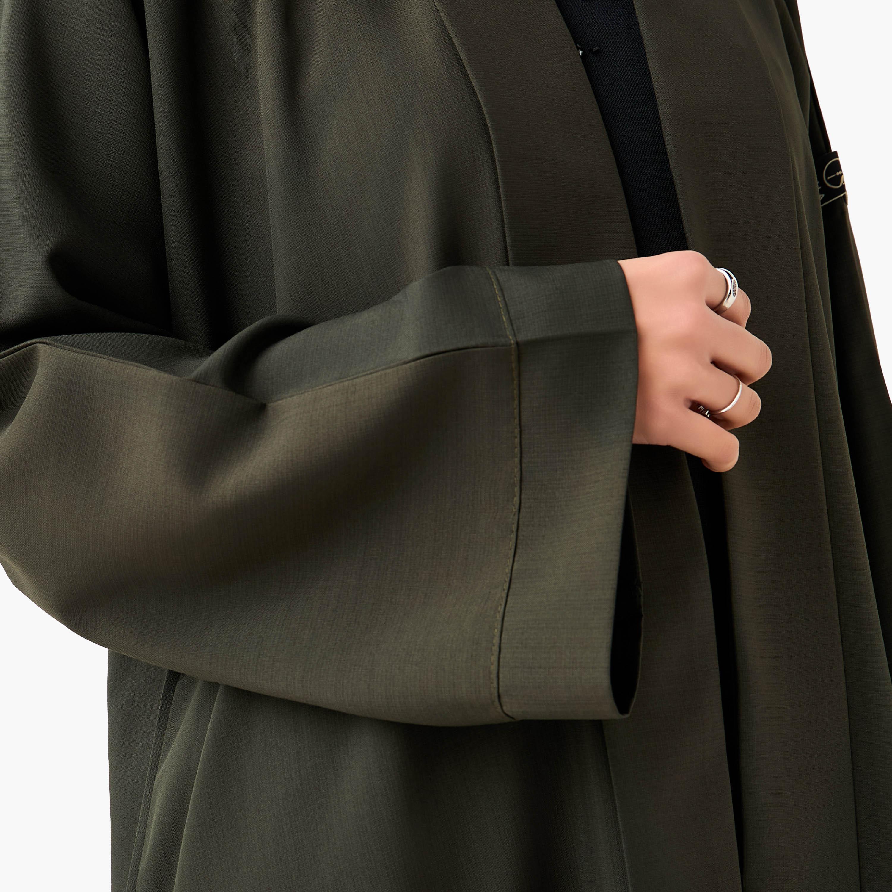 Hadiyath Al Madinah Panelled Abaya with Hijab-women-arabicclothing-abayas-image-3