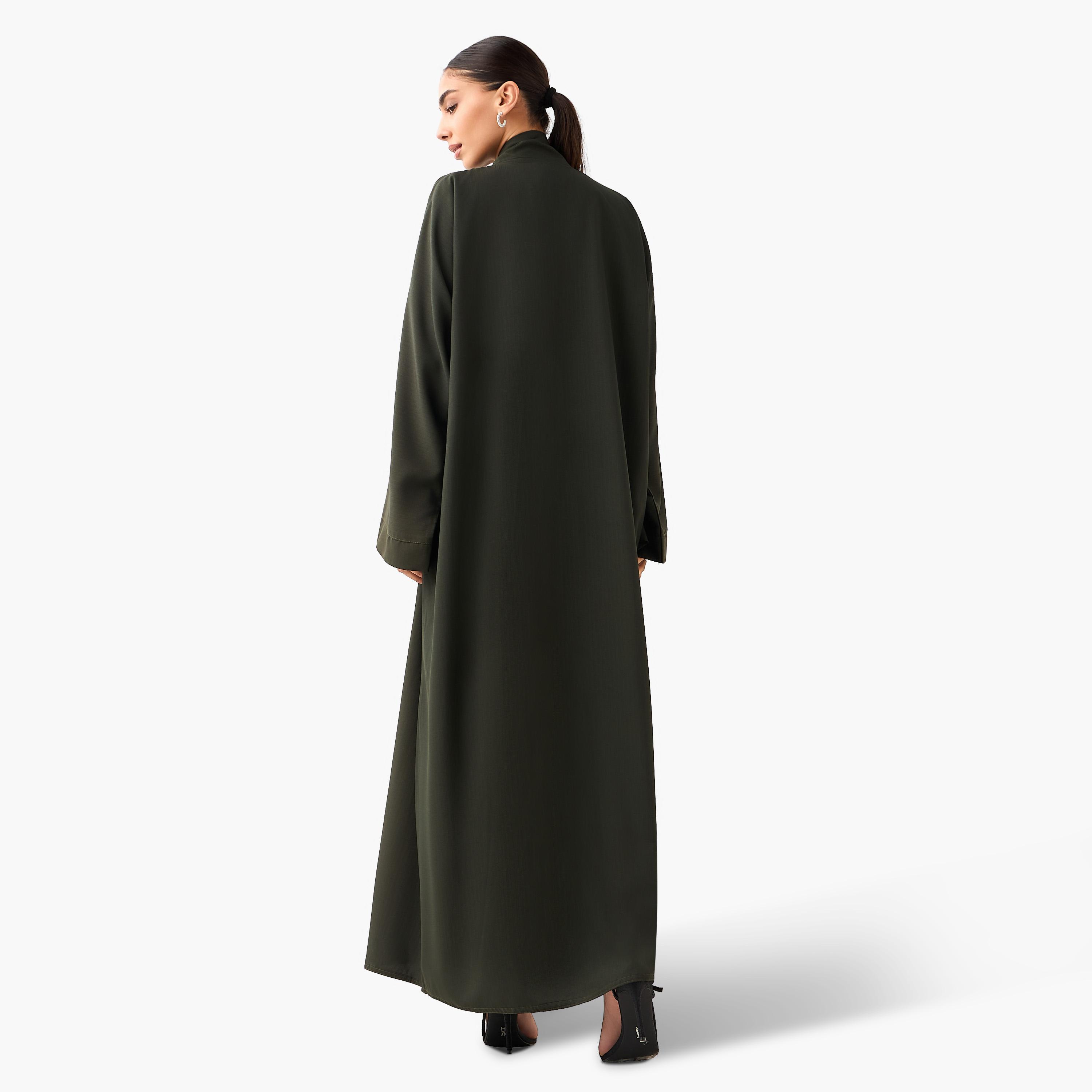 Hadiyath Al Madinah Panelled Abaya with Hijab-women-arabicclothing-abayas-image-5