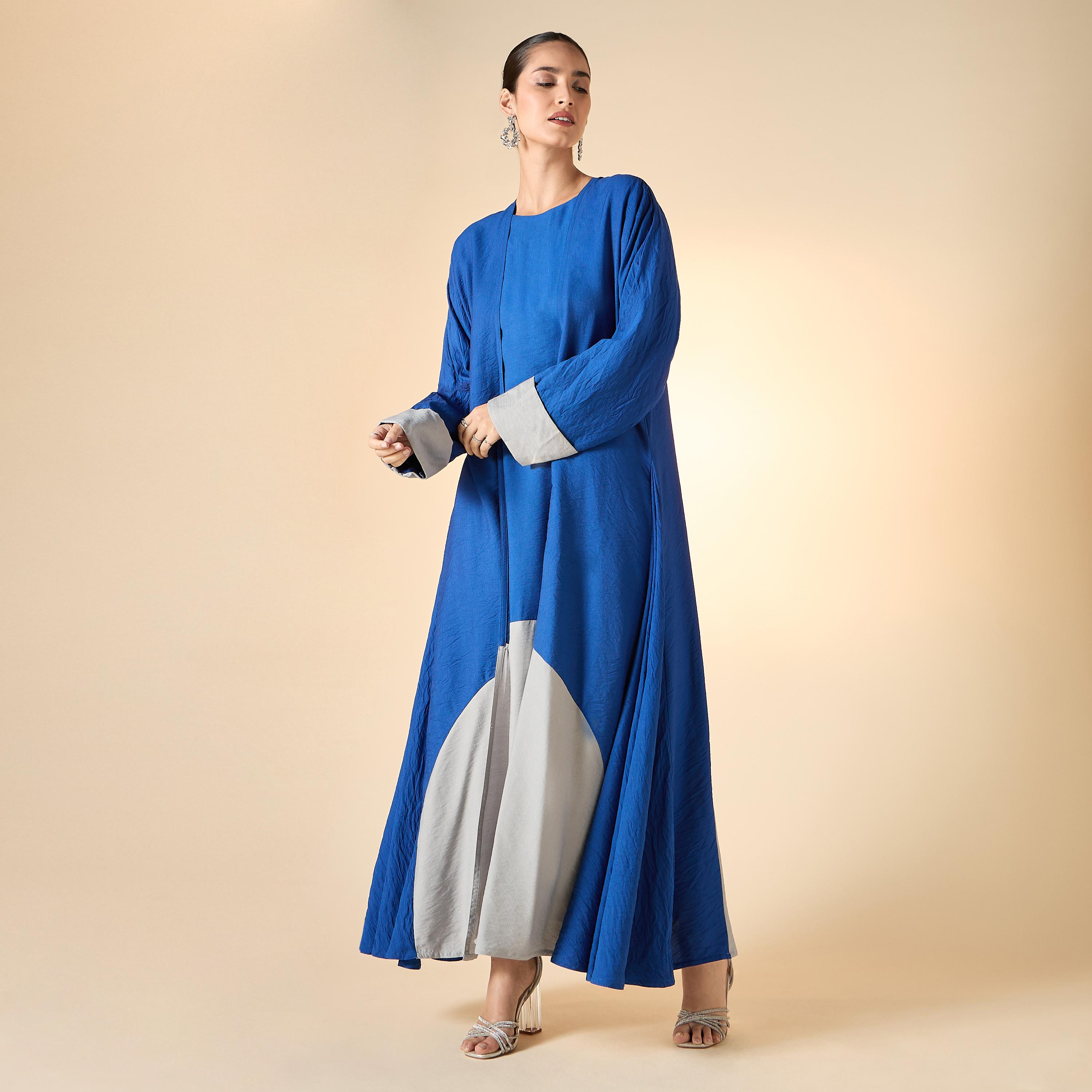 Hadiyath Al Madinah 3-Piece Colourblock Abaya Set-women-arabicclothing-abayas-image-1
