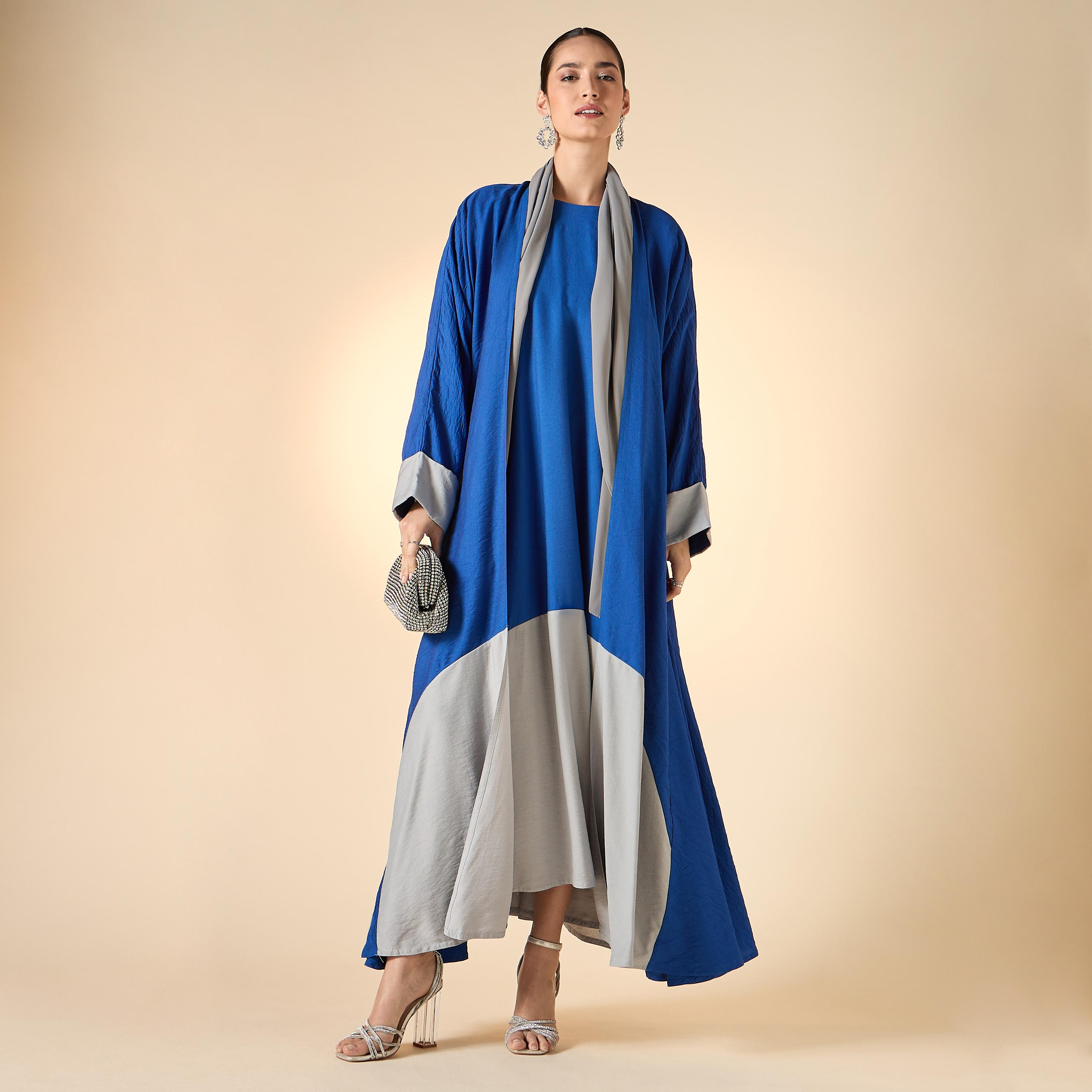 Hadiyath Al Madinah 3-Piece Colourblock Abaya Set-women-arabicclothing-abayas-image-2