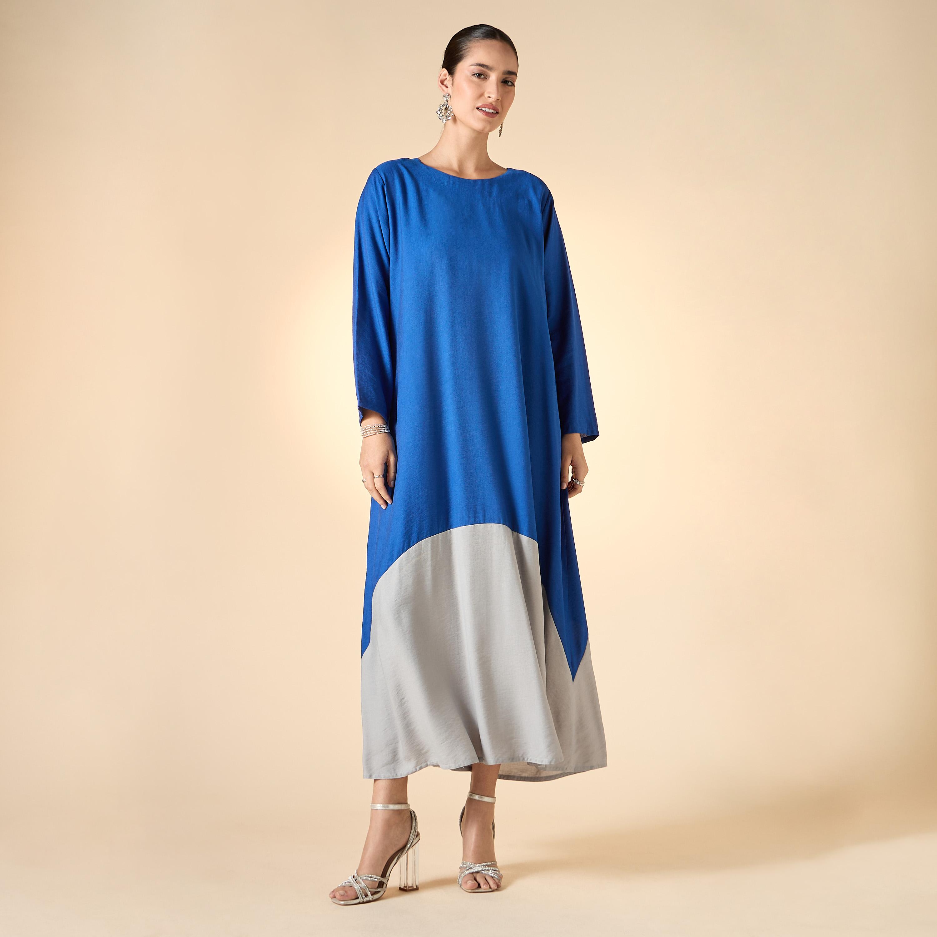 Hadiyath Al Madinah 3-Piece Colourblock Abaya Set-women-arabicclothing-abayas-image-3