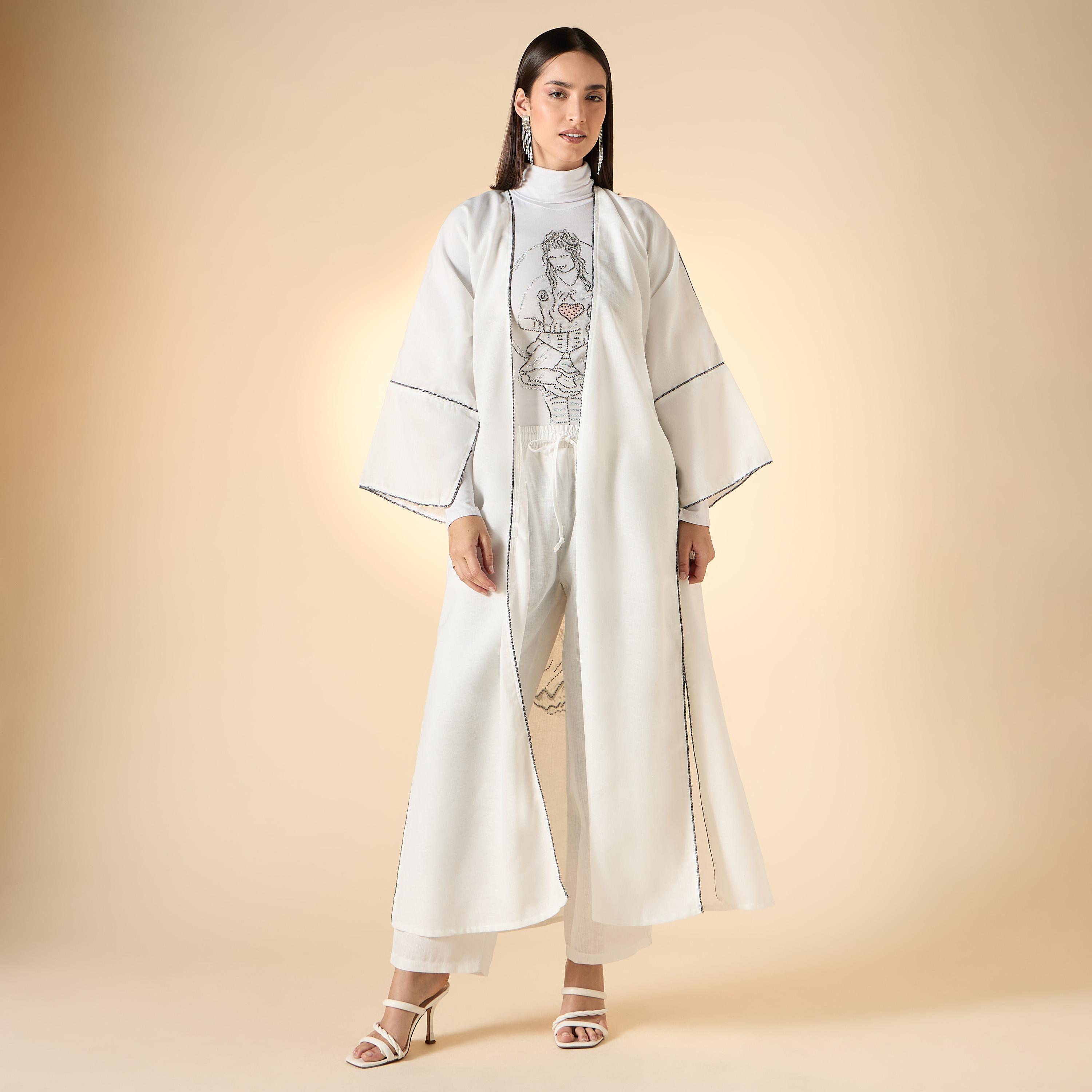 Hadiyath Al Madinah Embellished 4-Piece Abaya Set-women-arabicclothing-abayas-image-1