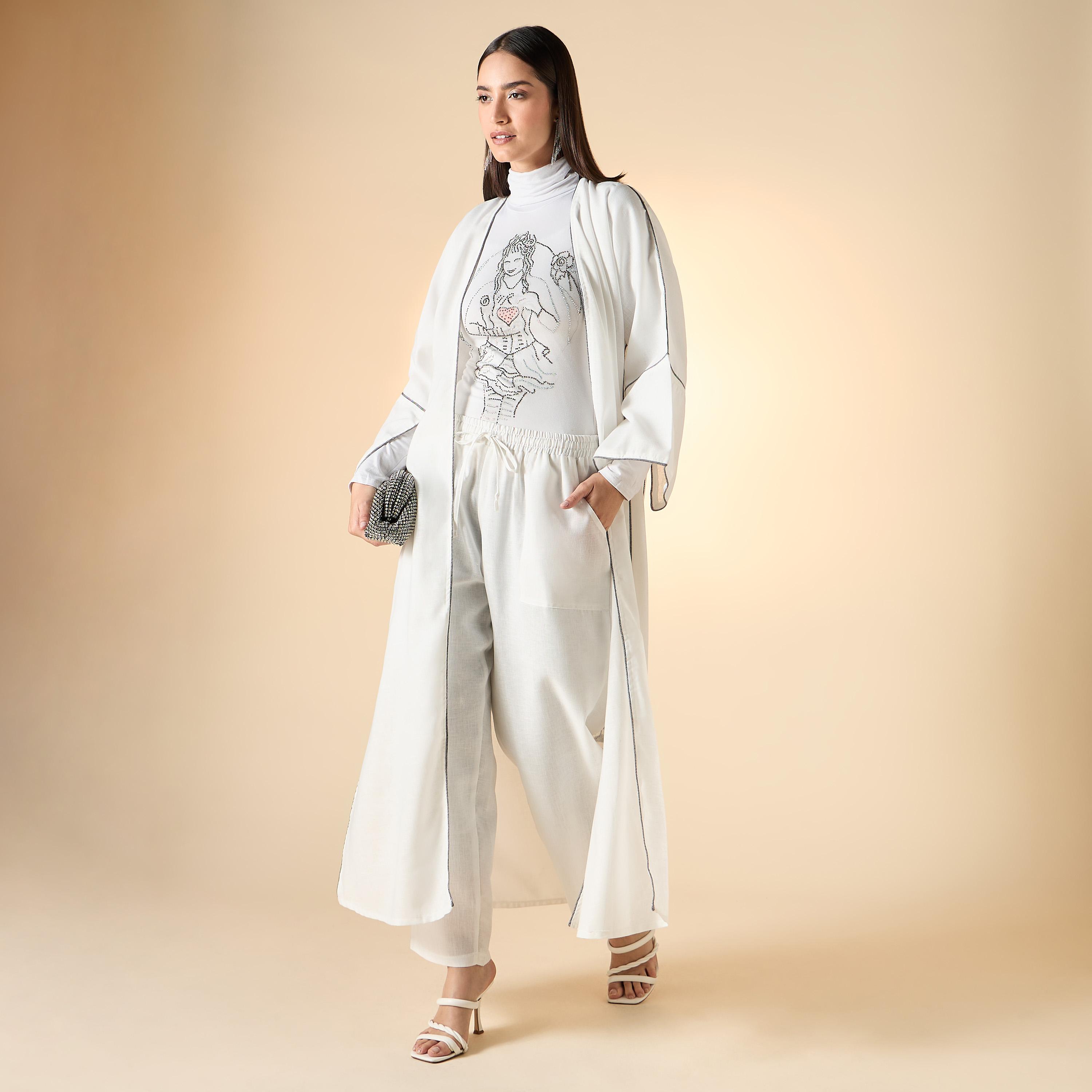 Hadiyath Al Madinah Embellished 4-Piece Abaya Set-women-arabicclothing-abayas-image-2
