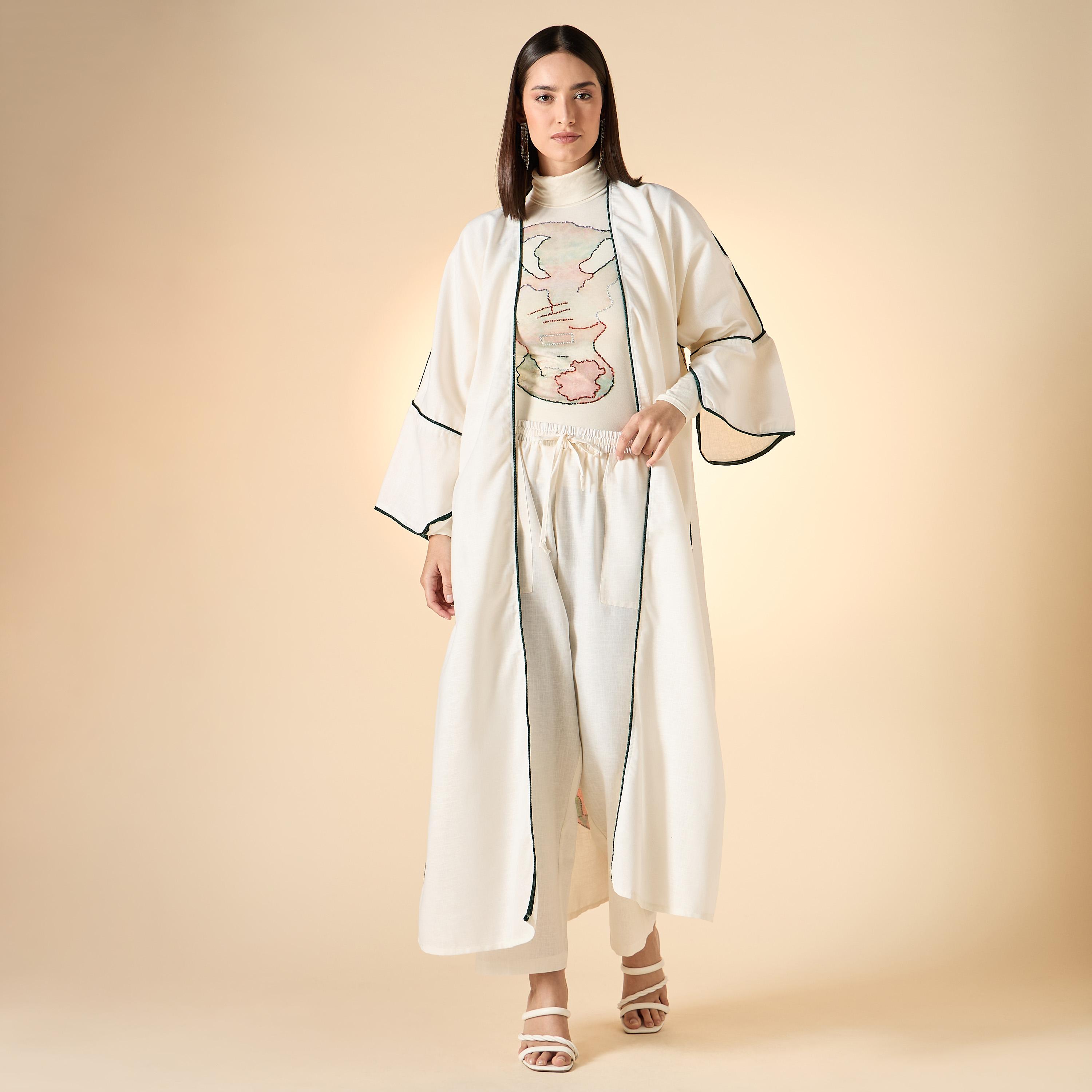 Hadiyath Al Madinah Printed Abaya Set-women-arabicclothing-abayas-image-1