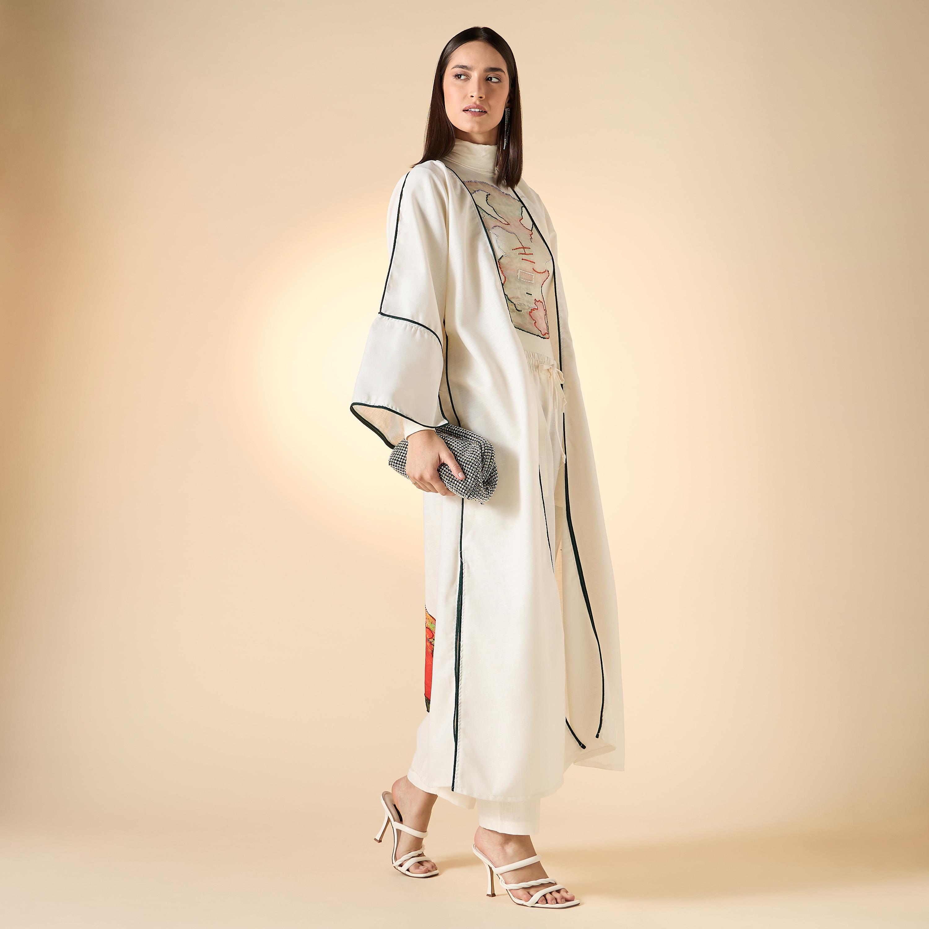 Hadiyath Al Madinah Printed Abaya Set-women-arabicclothing-abayas-image-2