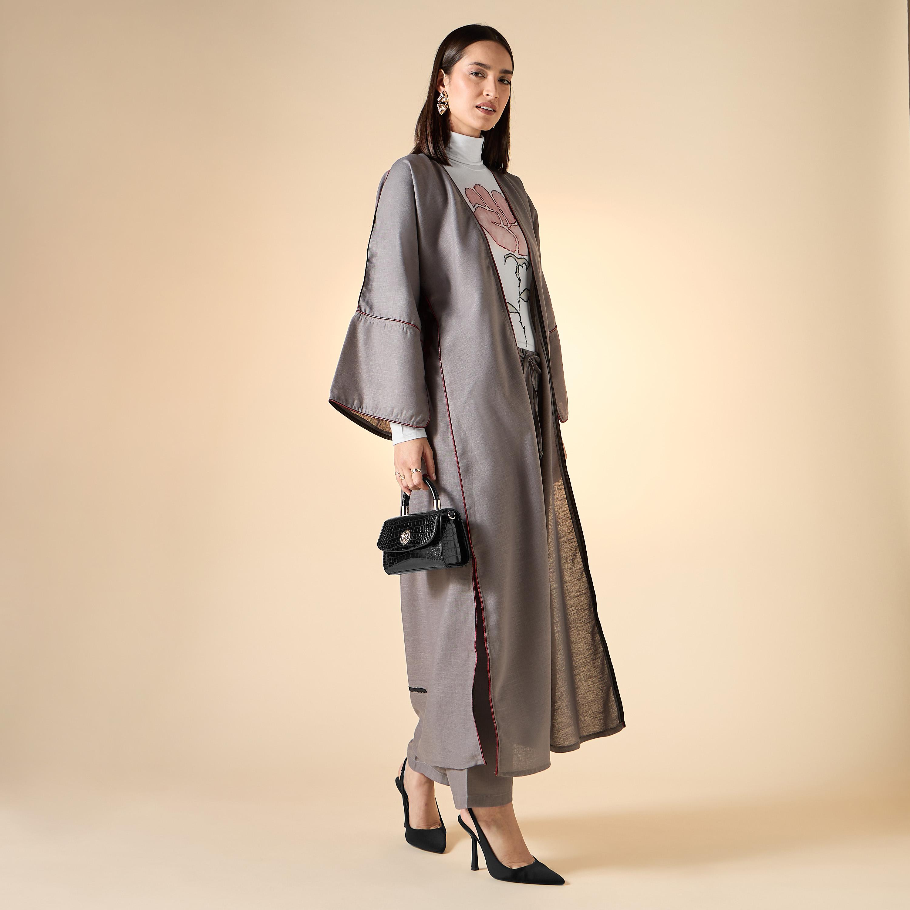 Hadiyath Al Madinah Embellished 4-Piece Abaya Set-women-arabicclothing-abayas-image-1