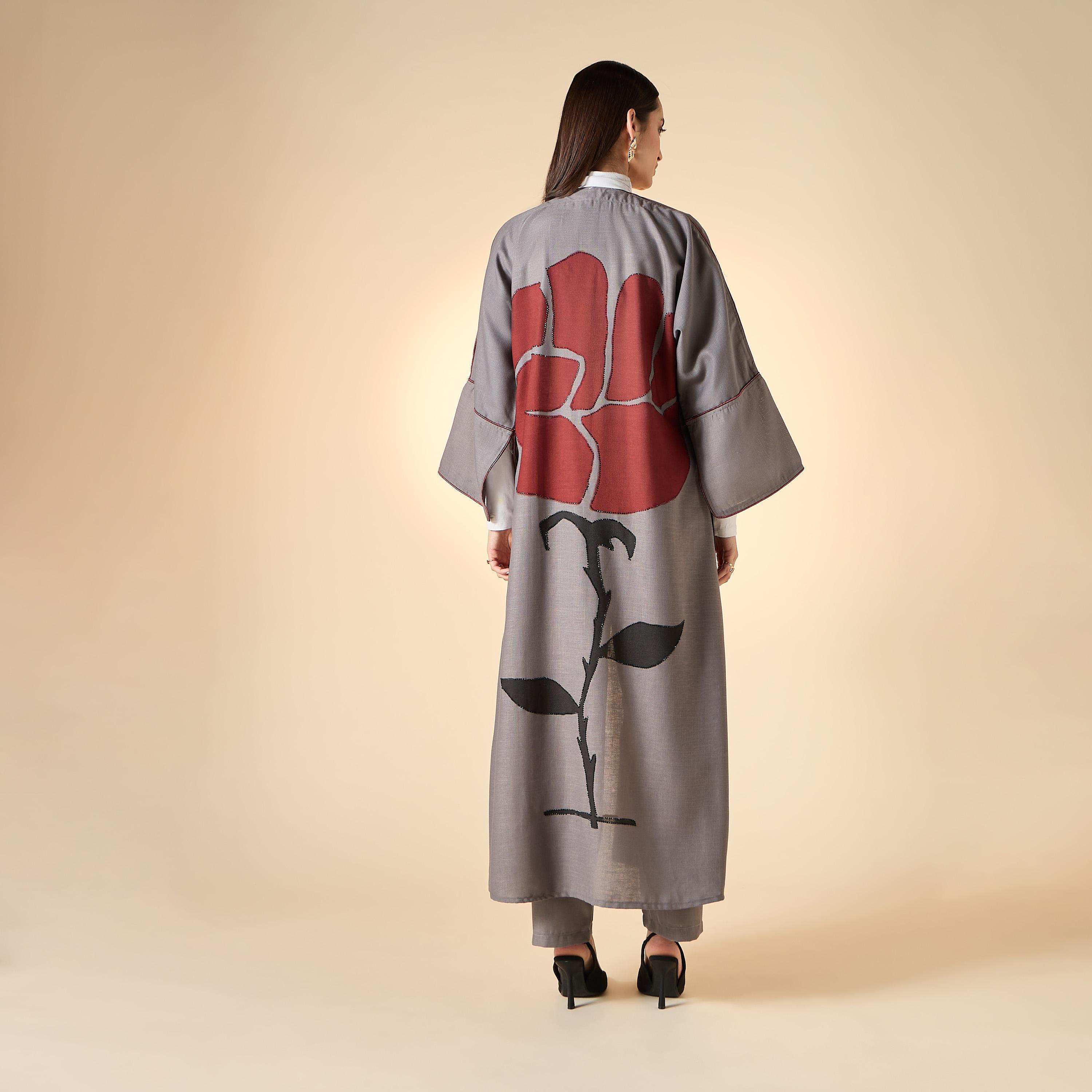 Hadiyath Al Madinah Embellished 4-Piece Abaya Set-women-arabicclothing-abayas-image-6