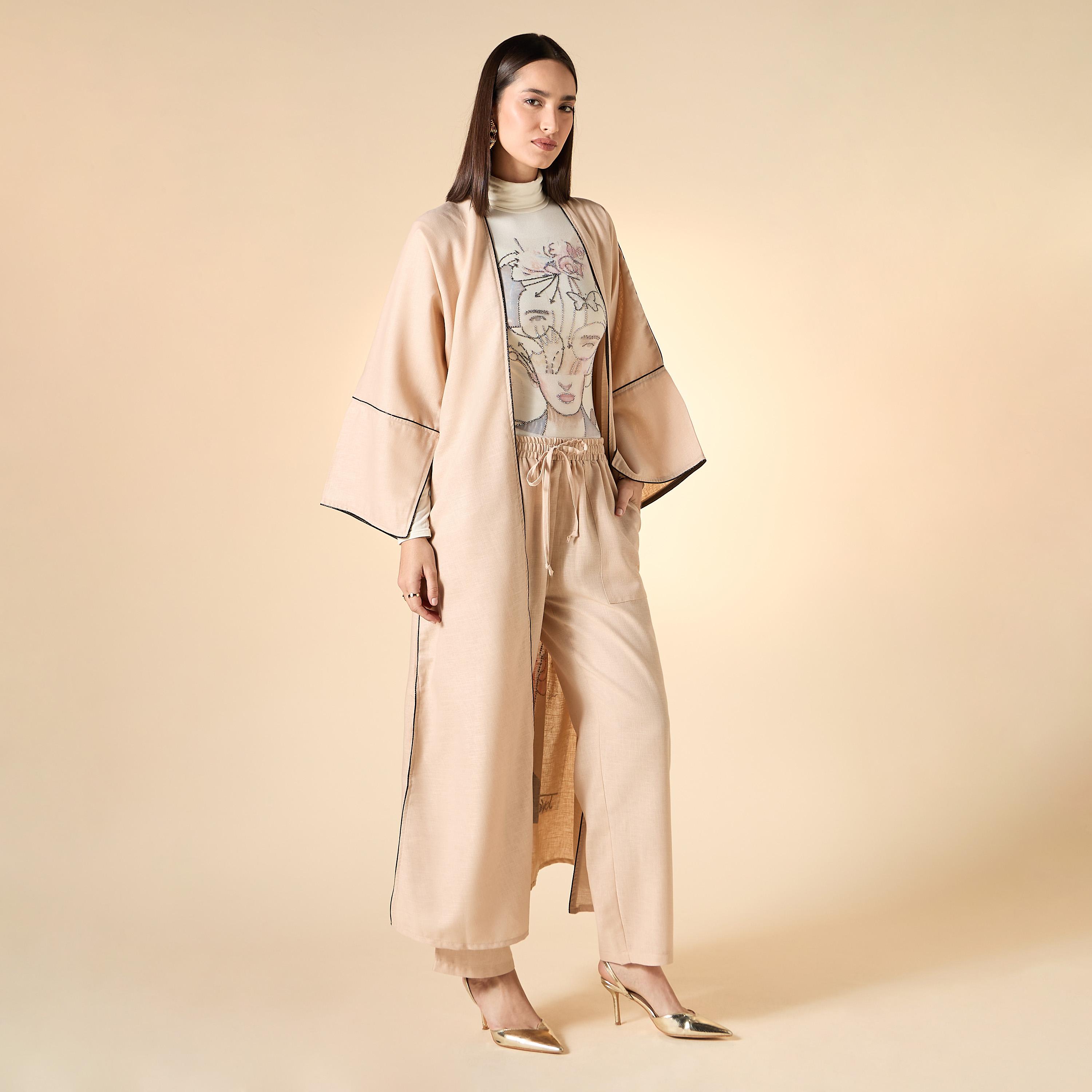 Hadiyath Al Madinah Embellished 4-Piece Abaya Set-women-arabicclothing-abayas-image-1