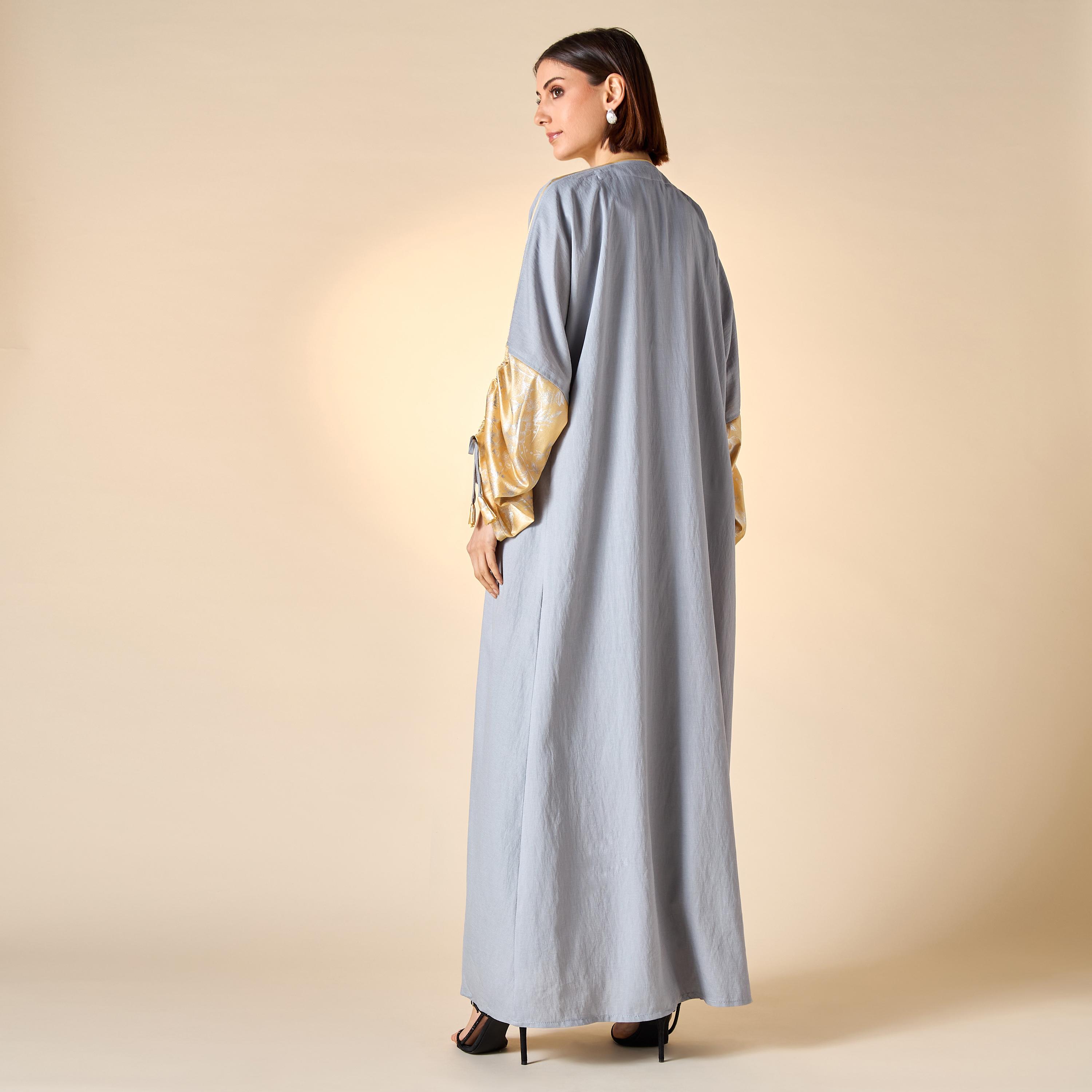 Hadiyath Al Madinah Printed Abaya with Hijab-women-arabicclothing-abayas-image-5