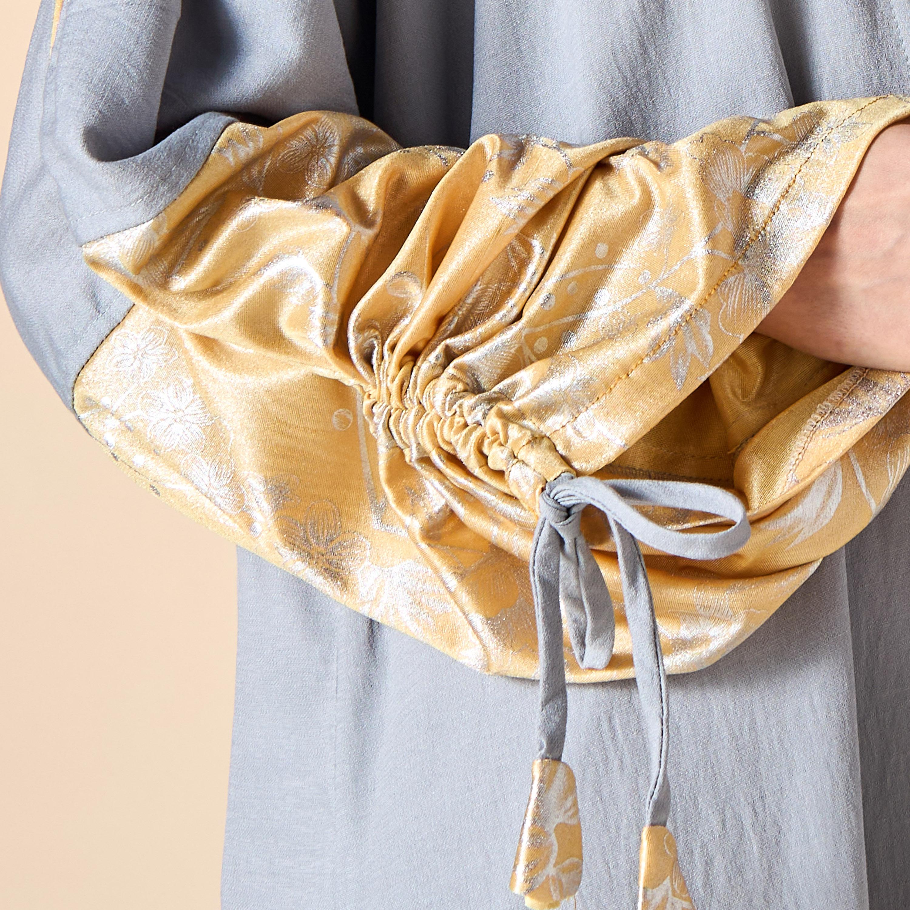 Hadiyath Al Madinah Printed Abaya with Hijab-women-arabicclothing-abayas-image-6