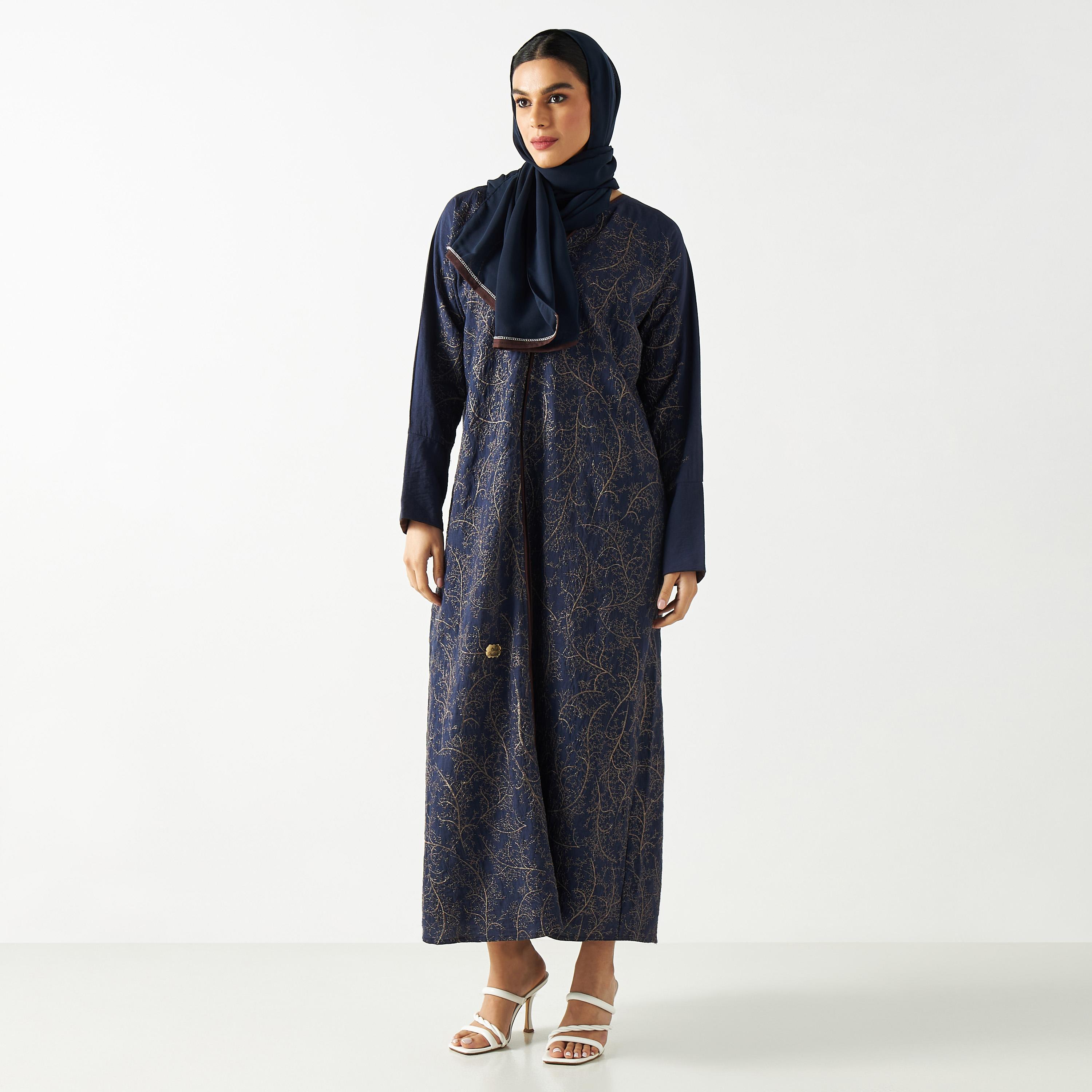 Embroidered Abaya with Hijab-women-arabicclothing-abayas-image-1