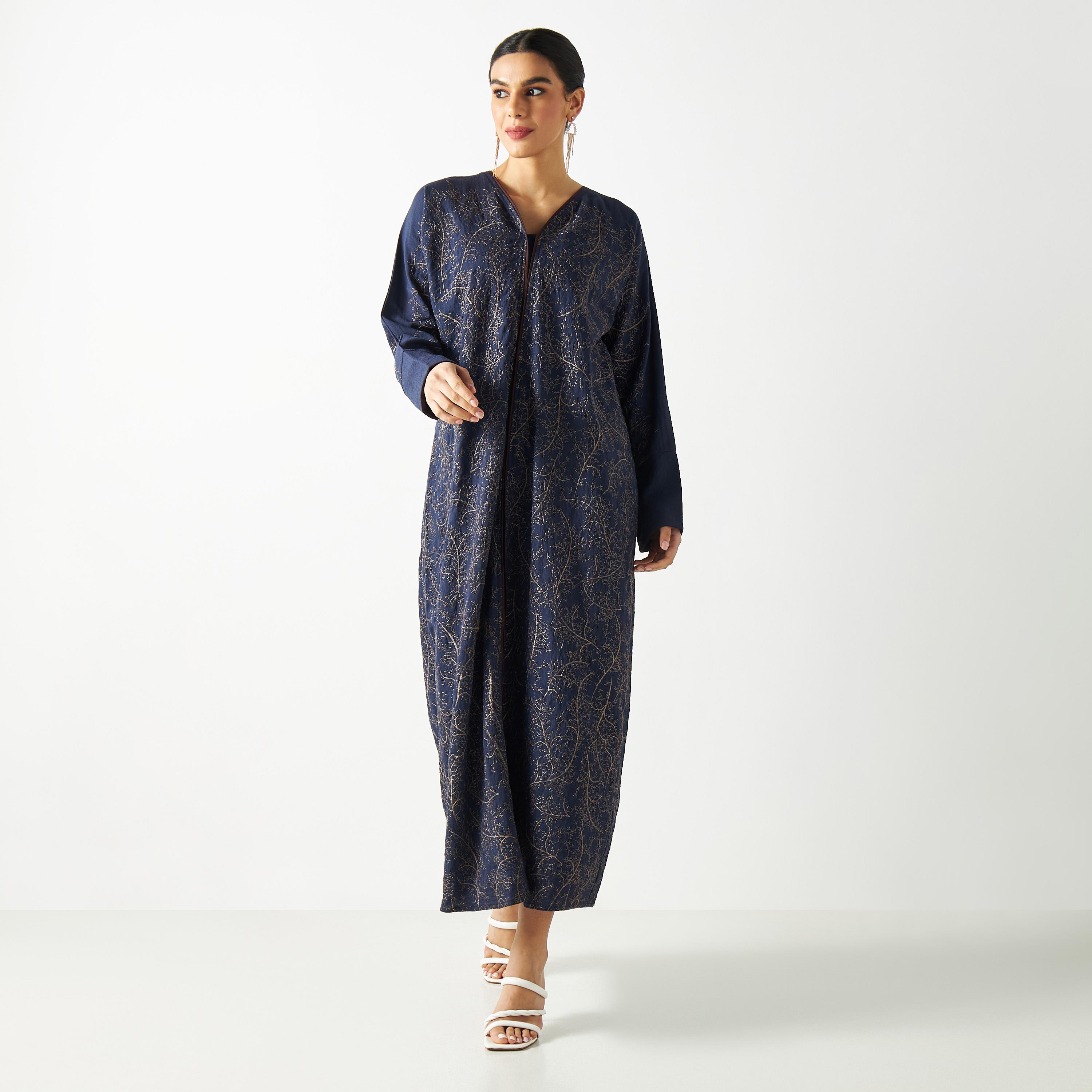 Embroidered Abaya with Hijab-women-arabicclothing-abayas-image-4