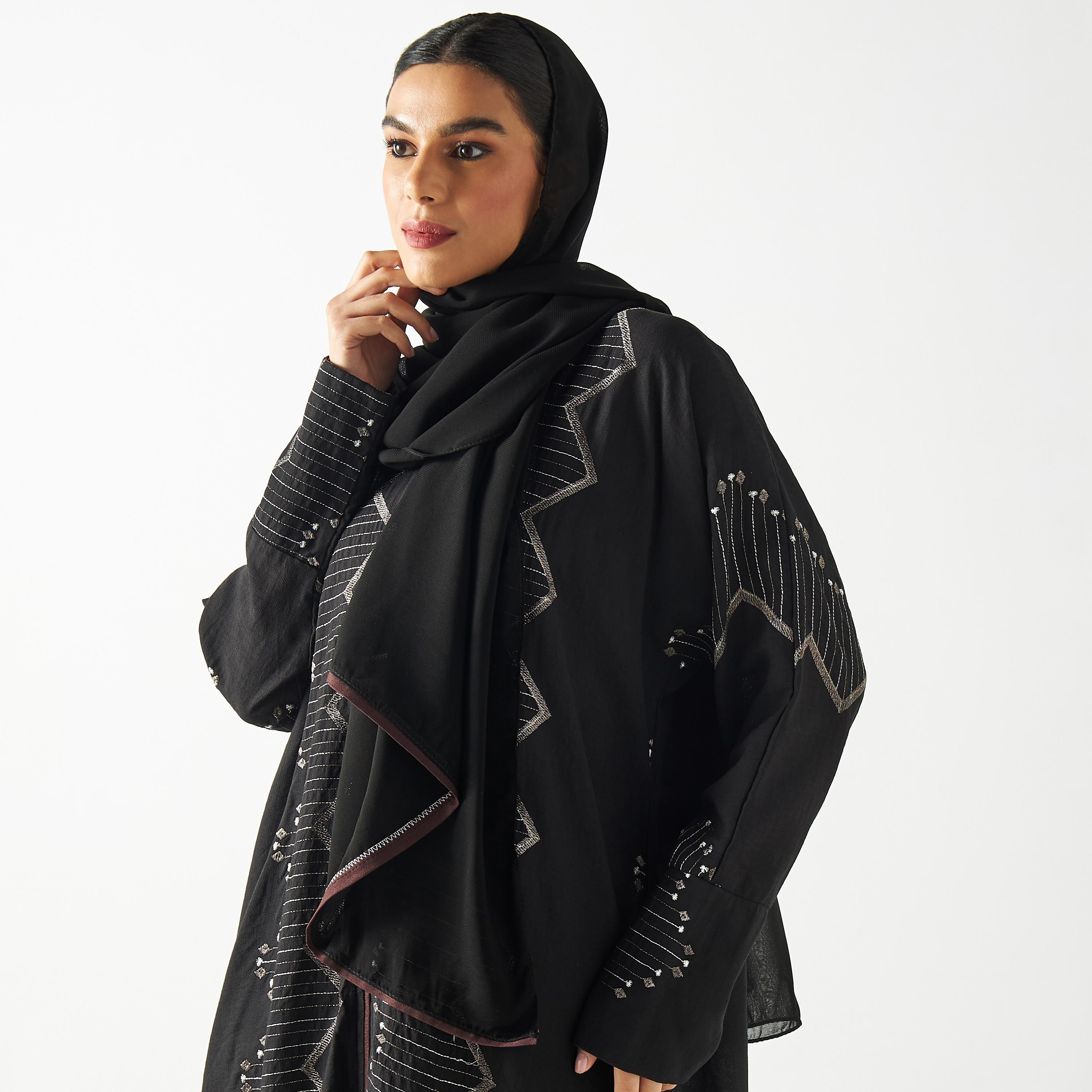 Embroidered Abaya with Hijab-women-arabicclothing-abayas-image-3